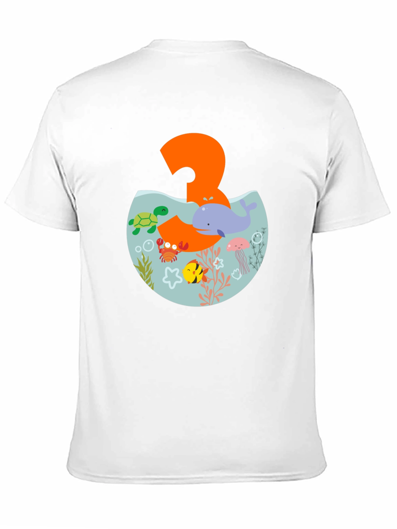 Kids 3rd Birthday Ocean Theme T-Shirt - 11