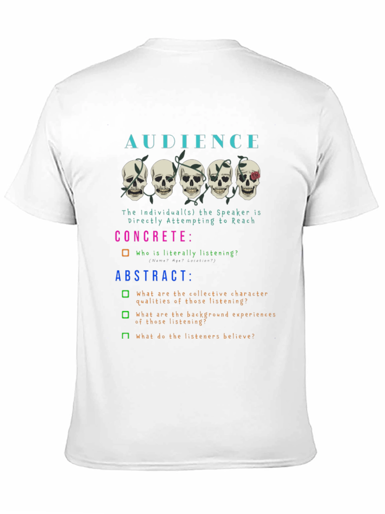 Black Audience Skull Graphic T-Shirt view 11