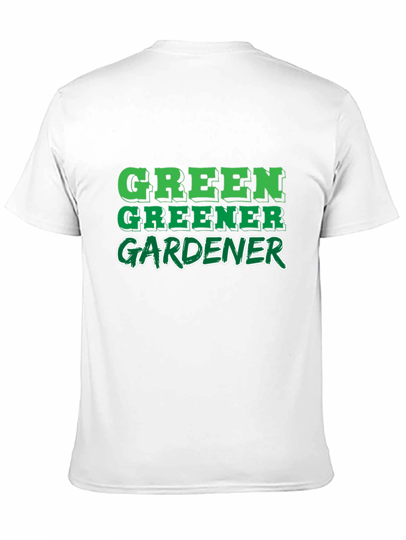 Black Green Greener Gardener Black T-Shirt view 11
