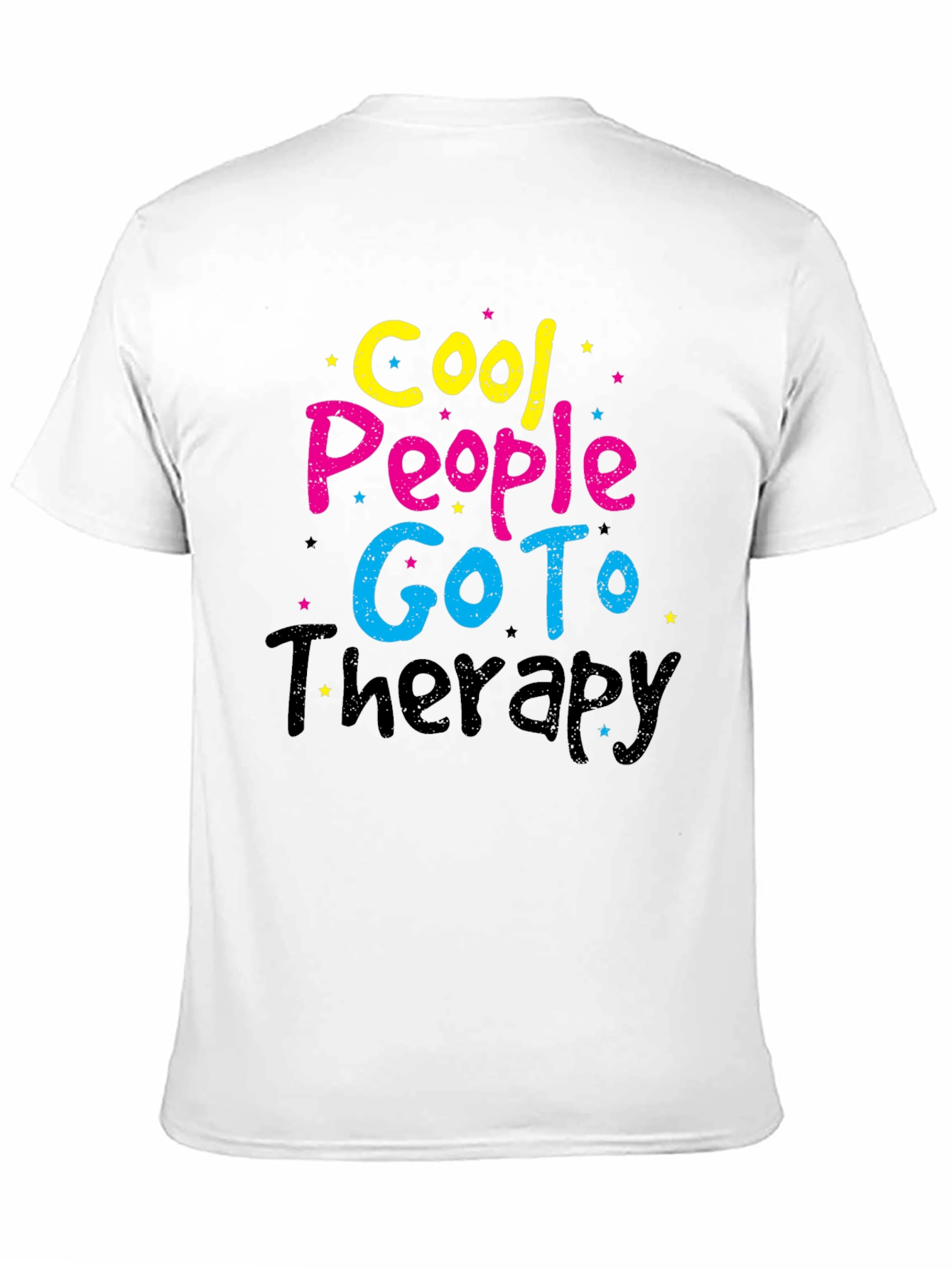 Black Cool People Go To Therapy Black T-Shirt view 11