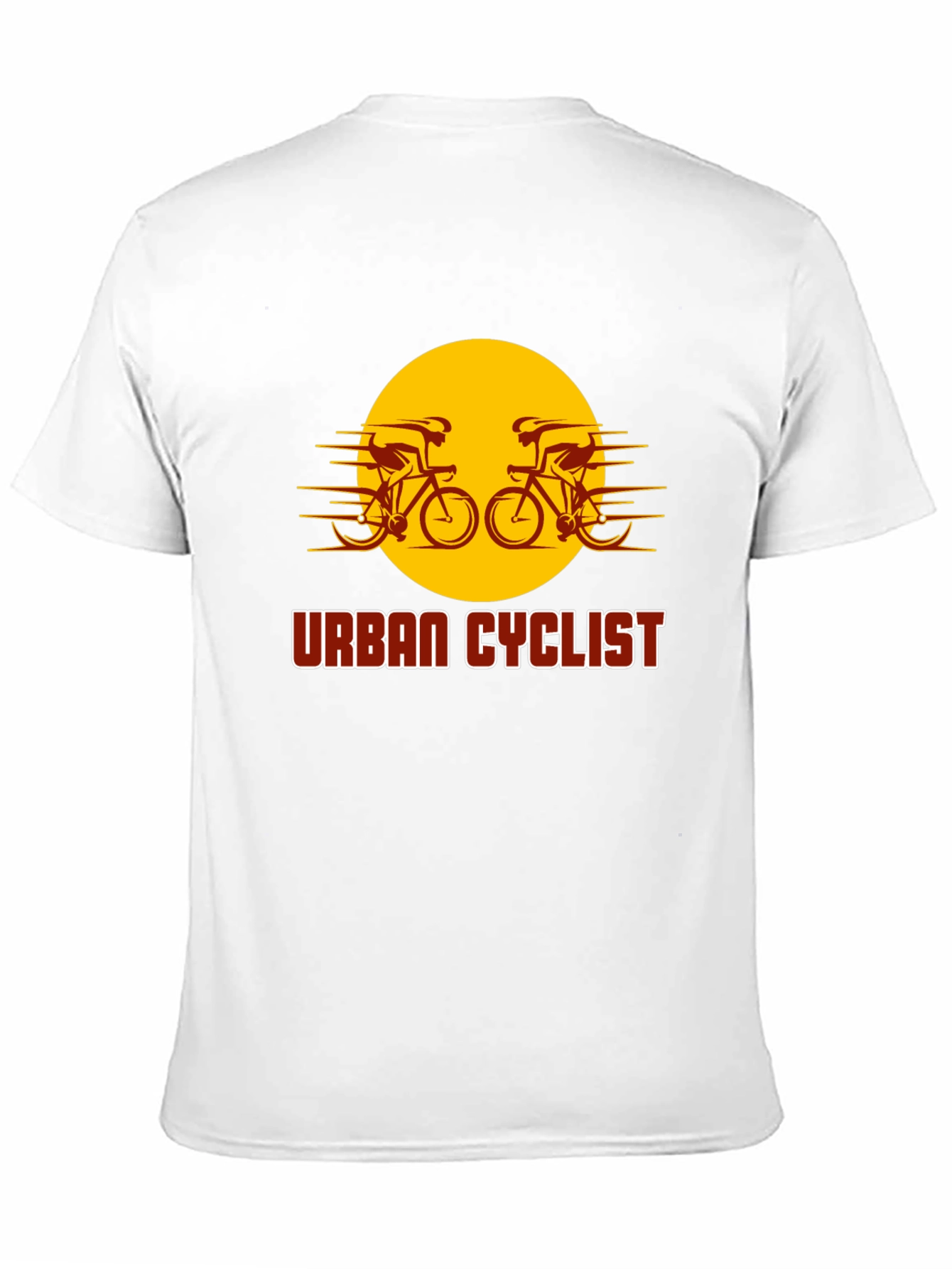 Black Urban Cyclist Graphic T-Shirt - Black Cotton Tee view 11