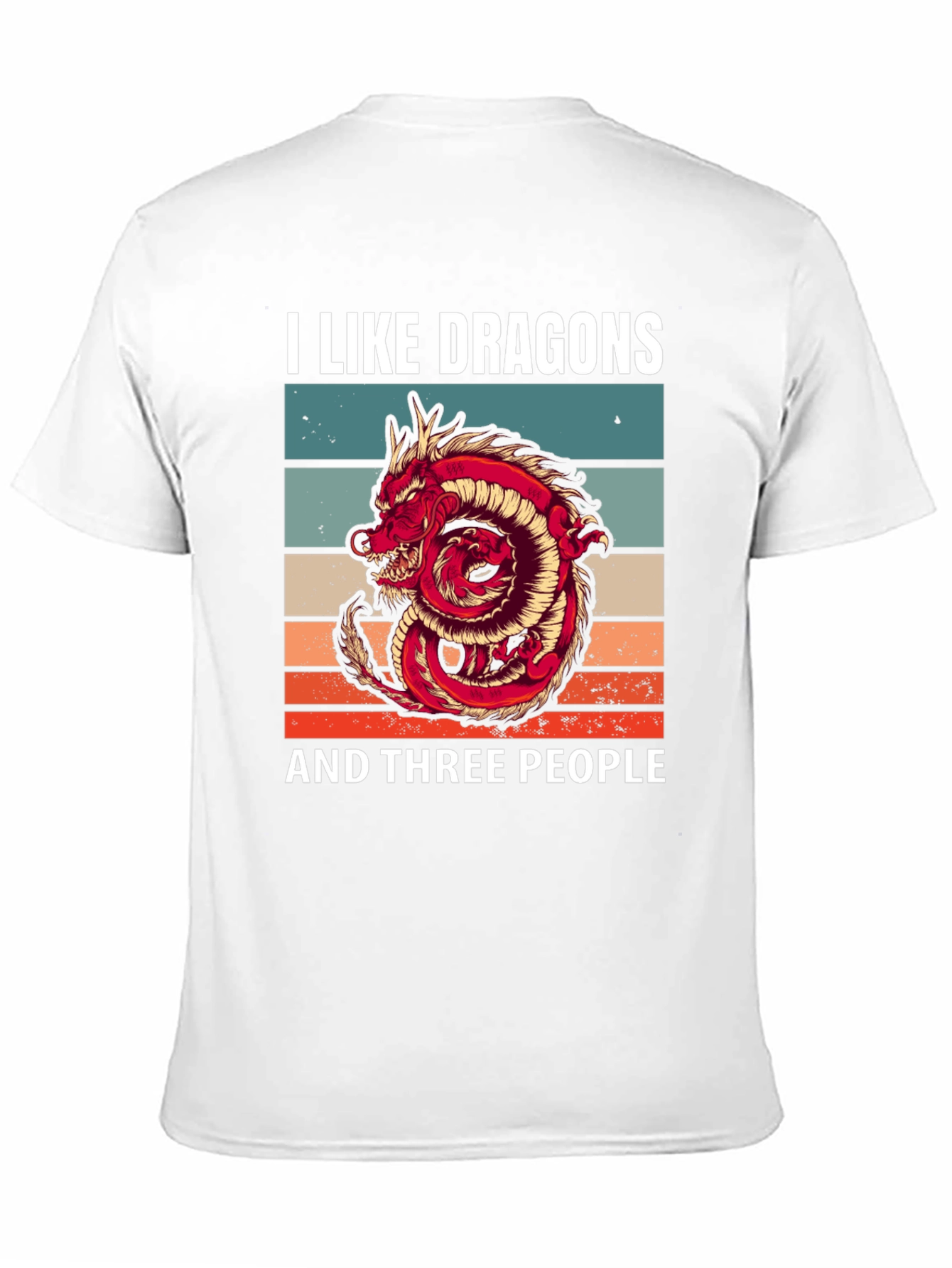 Black I Like Dragons and Three People Graphic T-Shirt view 11