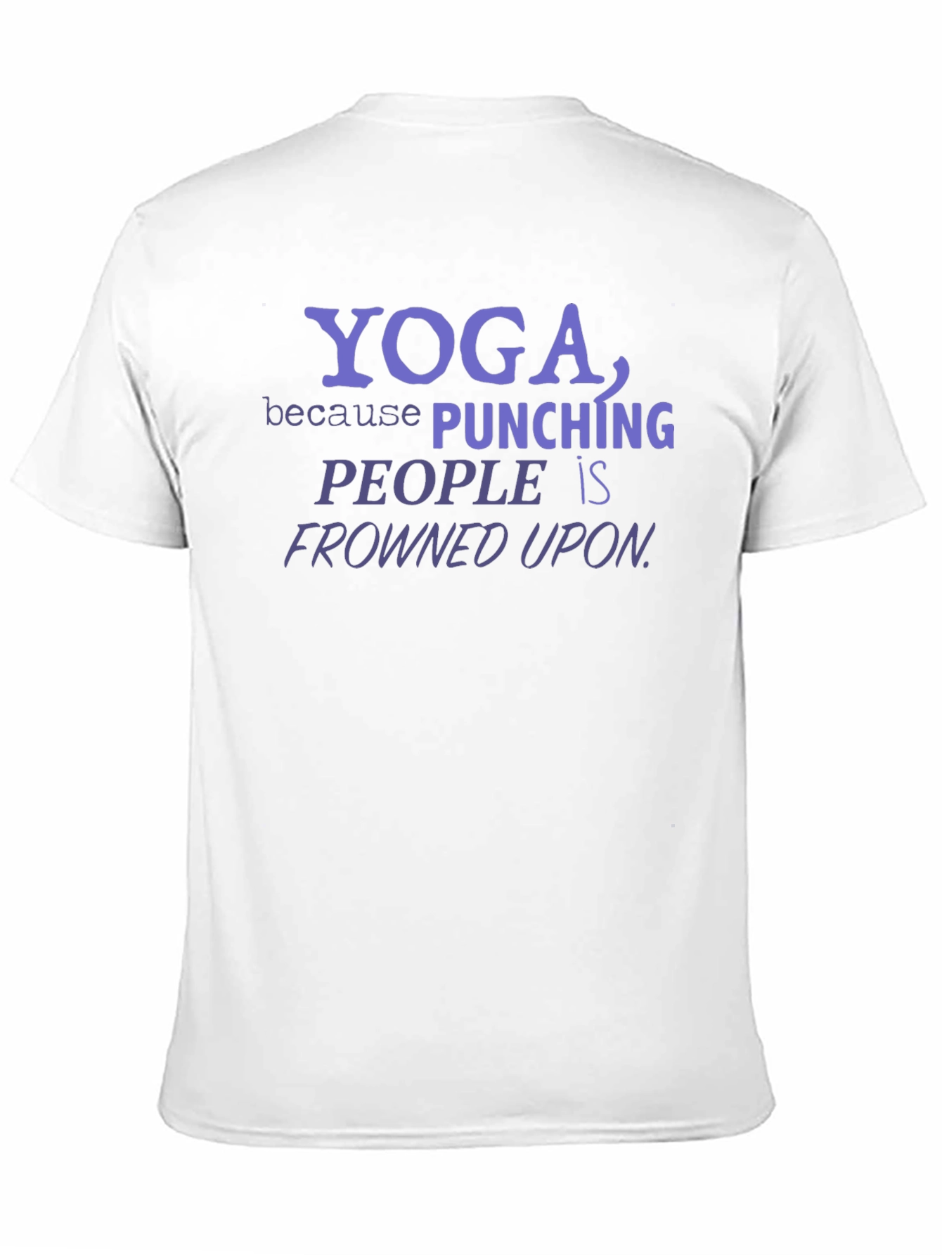 Black Yoga Punching People Funny T-Shirt view 11