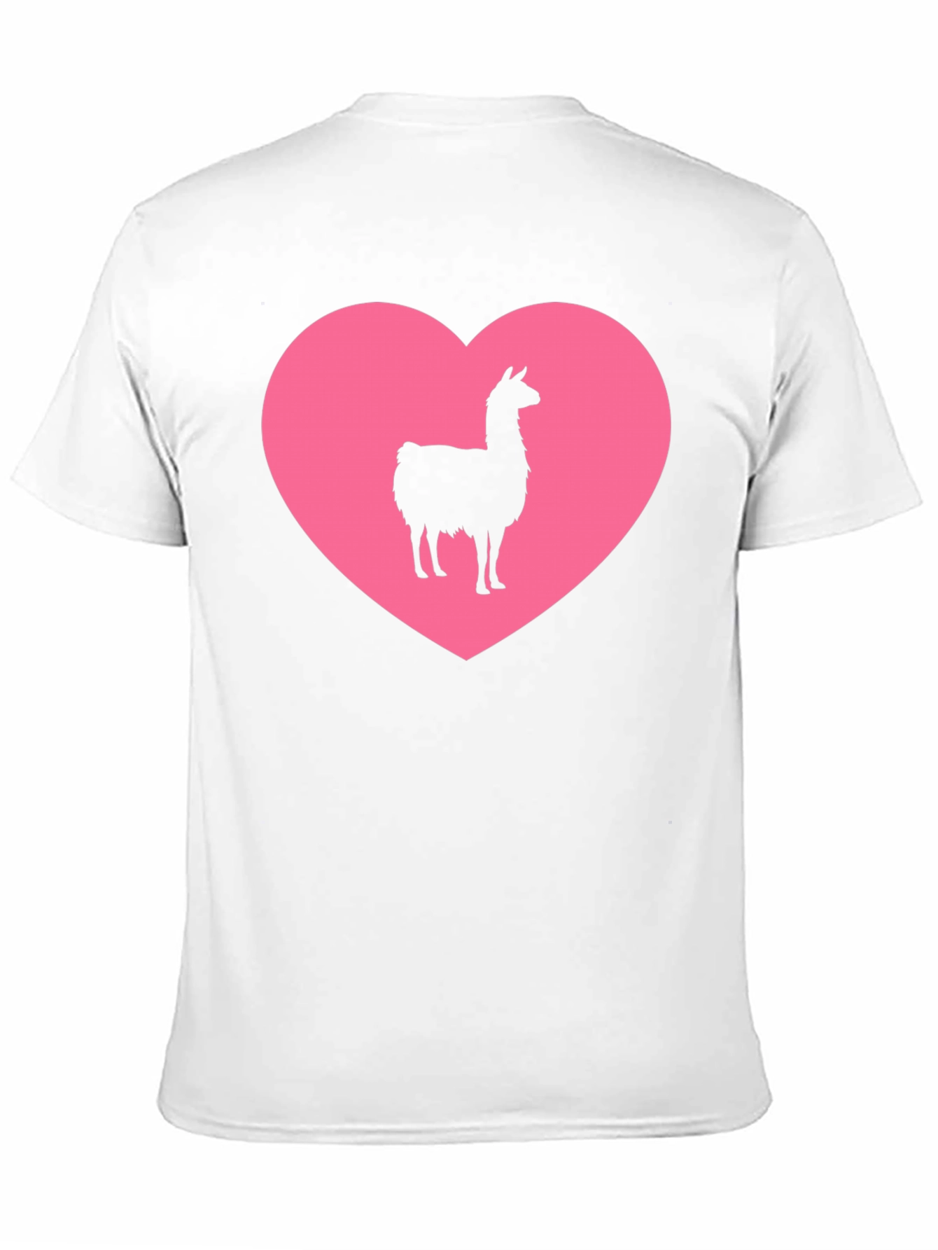 Black Llama Heart Graphic Tee - Black Unisex T-Shirt view 11