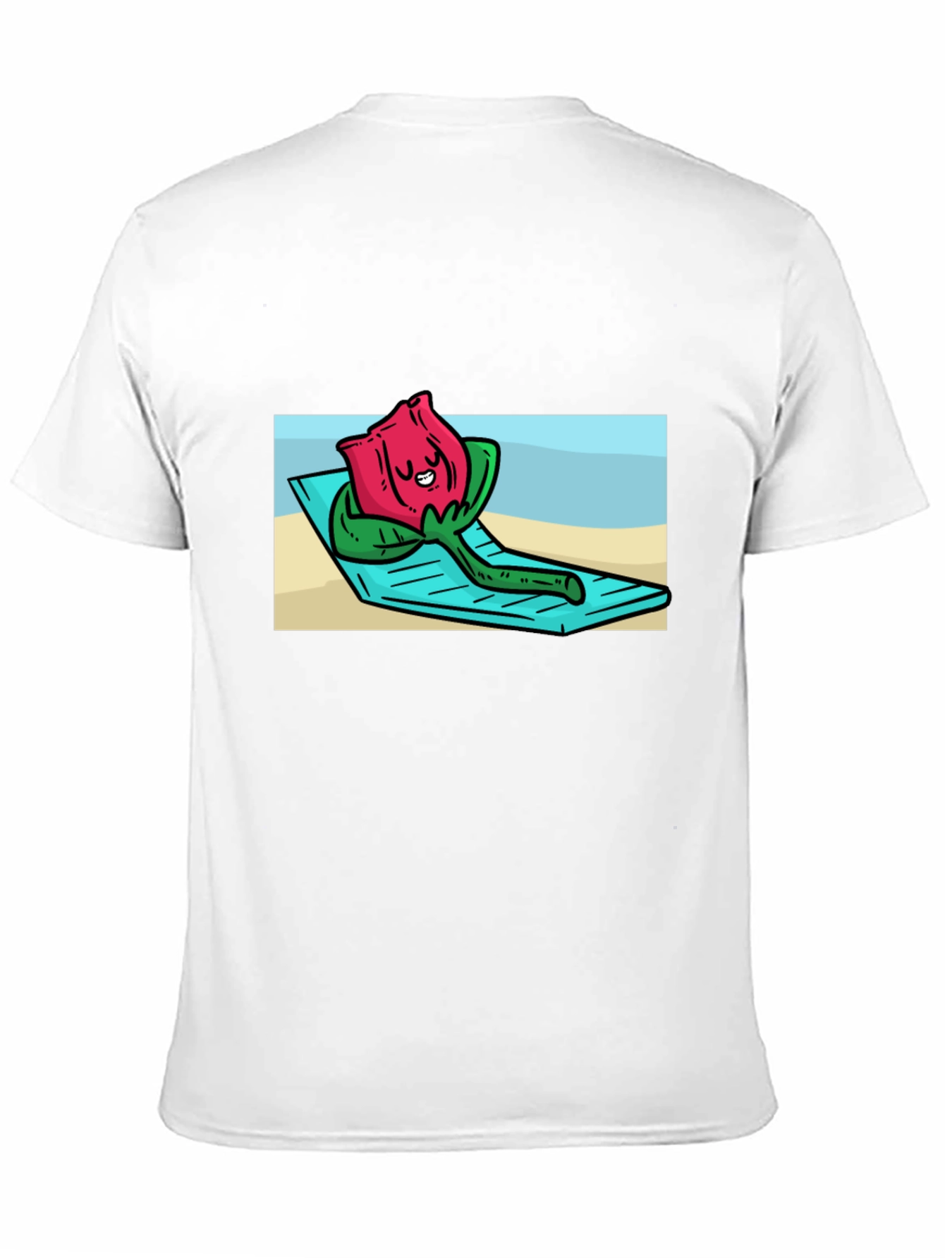 Black Relaxing Rose Graphic Black T-Shirt view 11