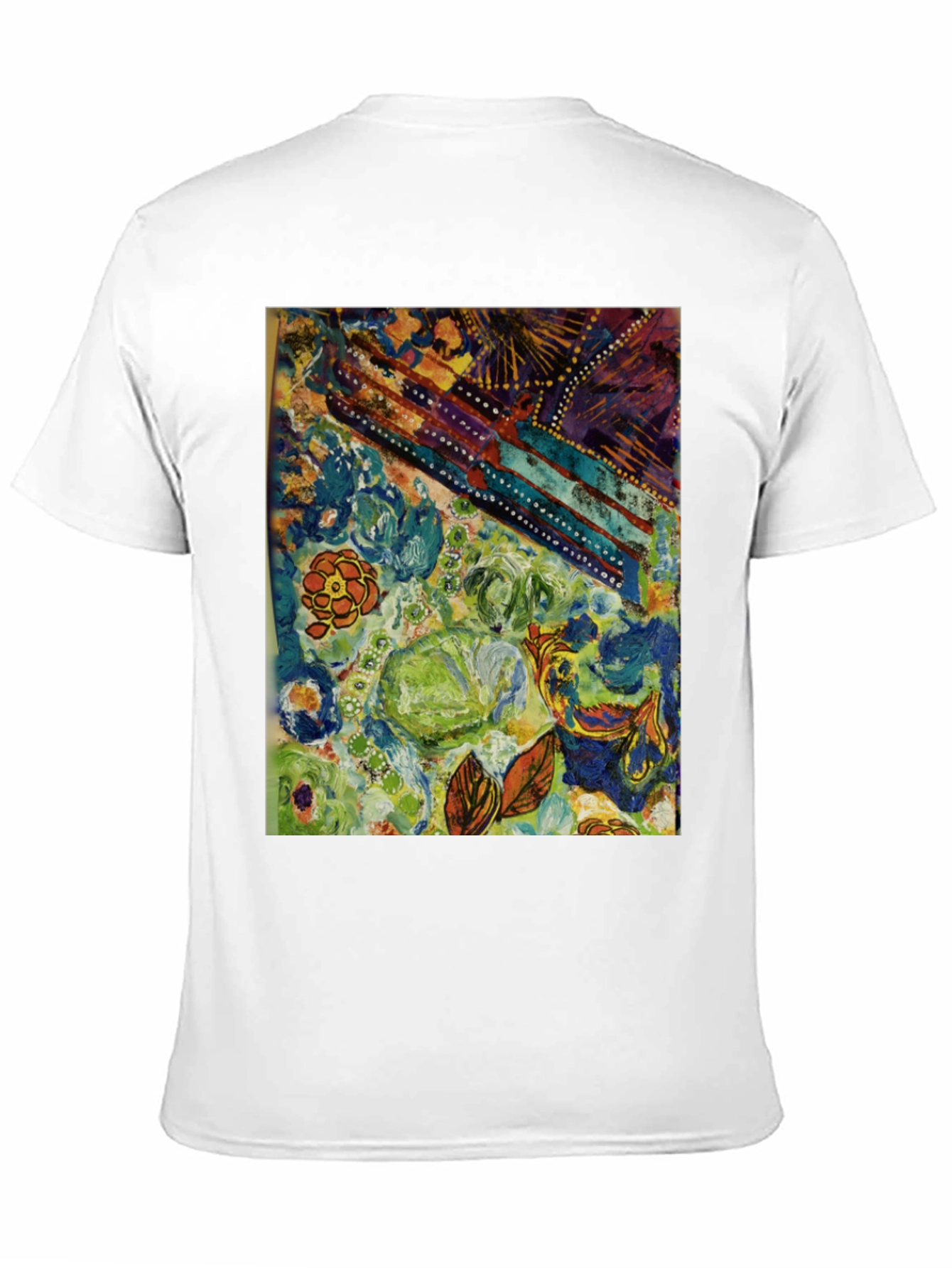 Black Abstract Floral T-Shirt - Artistic Expression view 11
