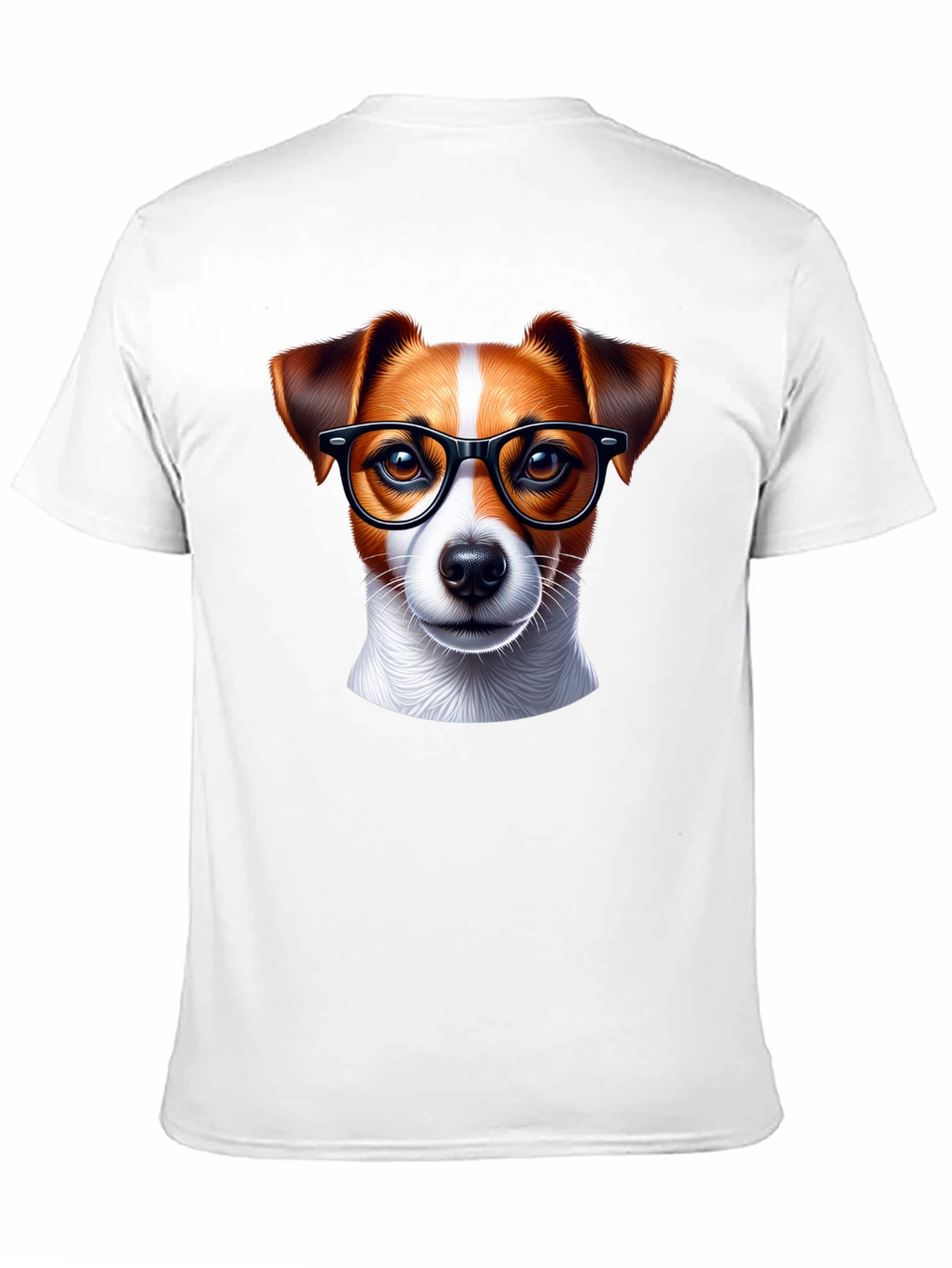 Black Dog with Glasses T-Shirt - Black view 11