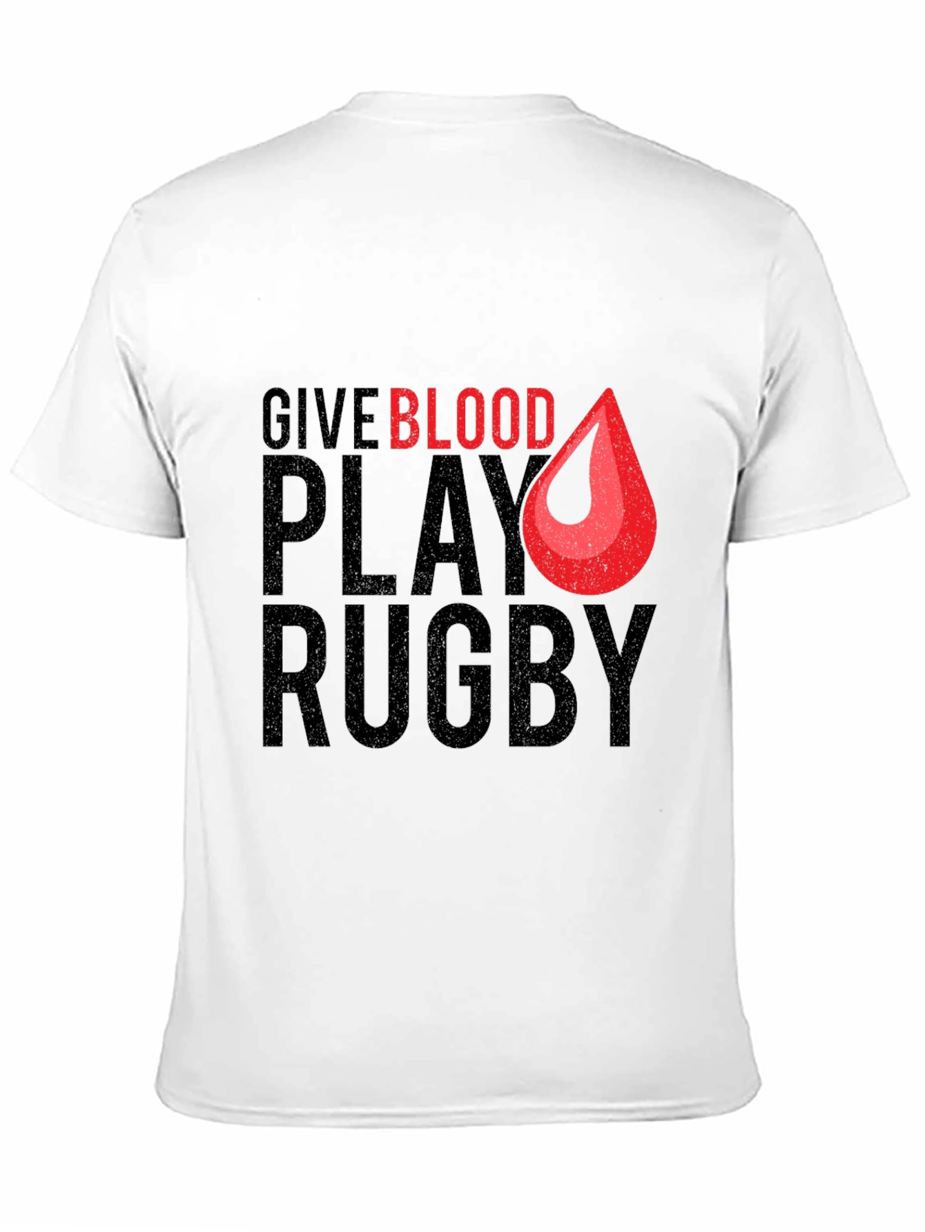 Give Blood Play Rugby Graphic T-Shirt - 11