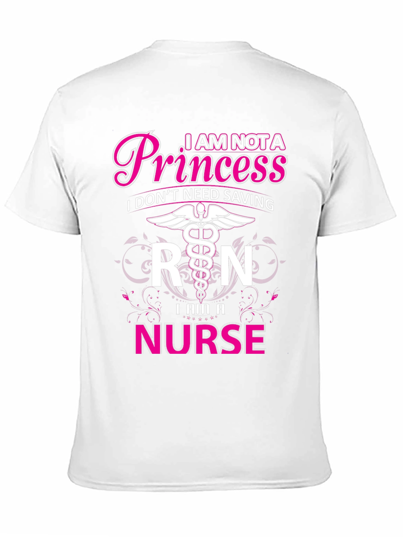 Black I Am Not A Princess Nurse T-Shirt view 11