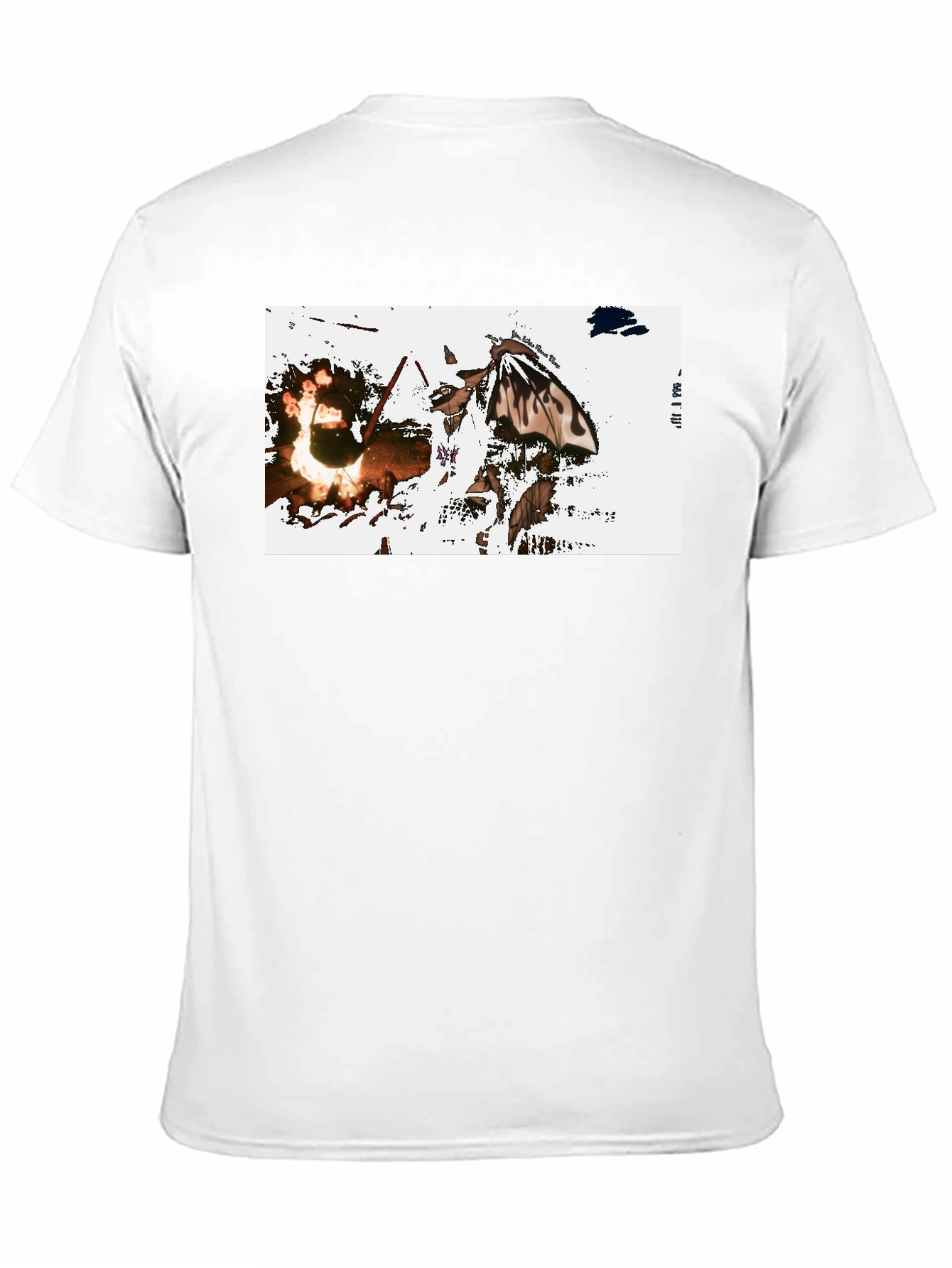 Black Graphic Tee: Fiery Butterfly Black T-Shirt view 11