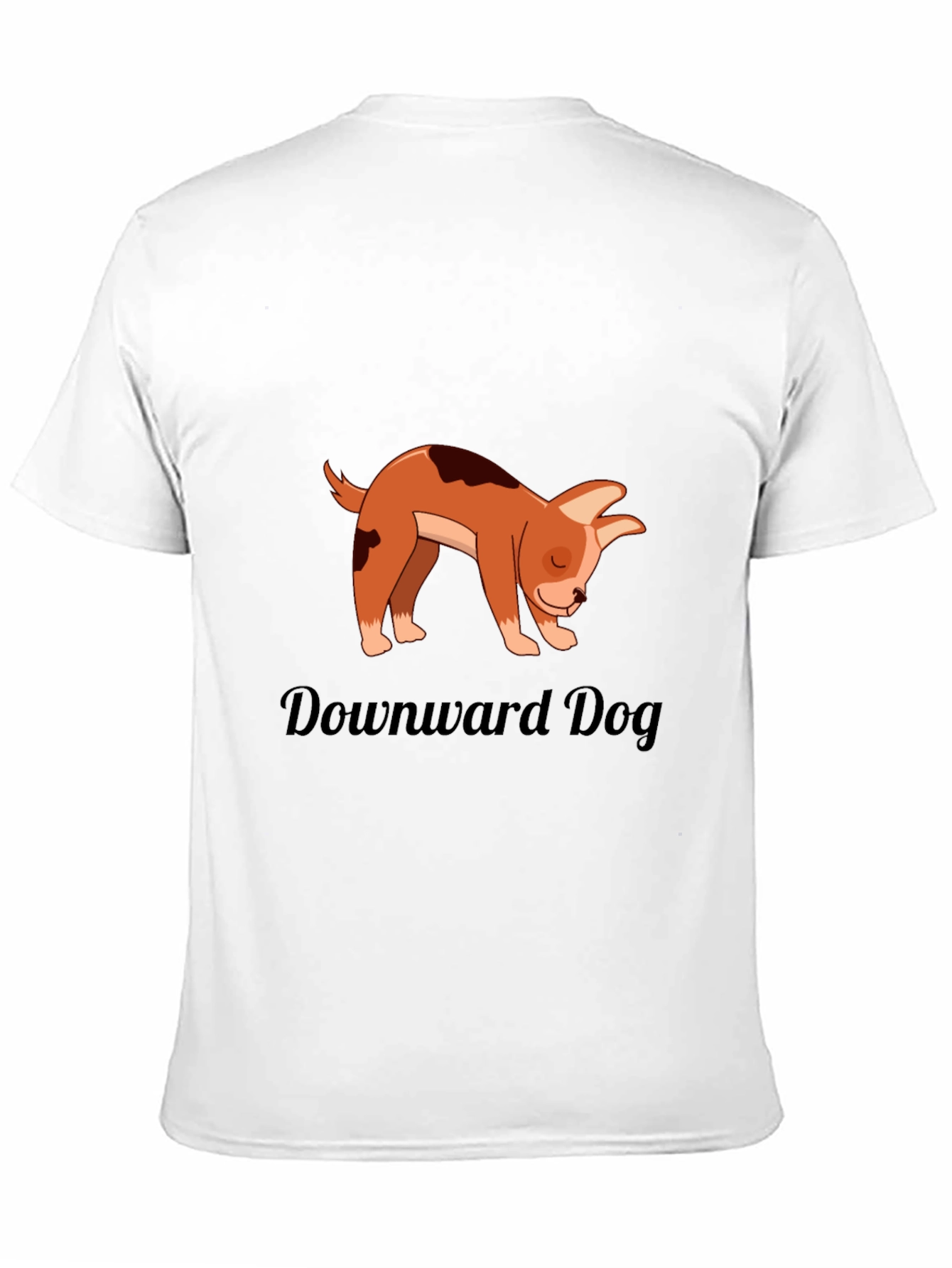 Black Downward Dog T-Shirt - Yoga Cartoon Puppy Graphic view 11