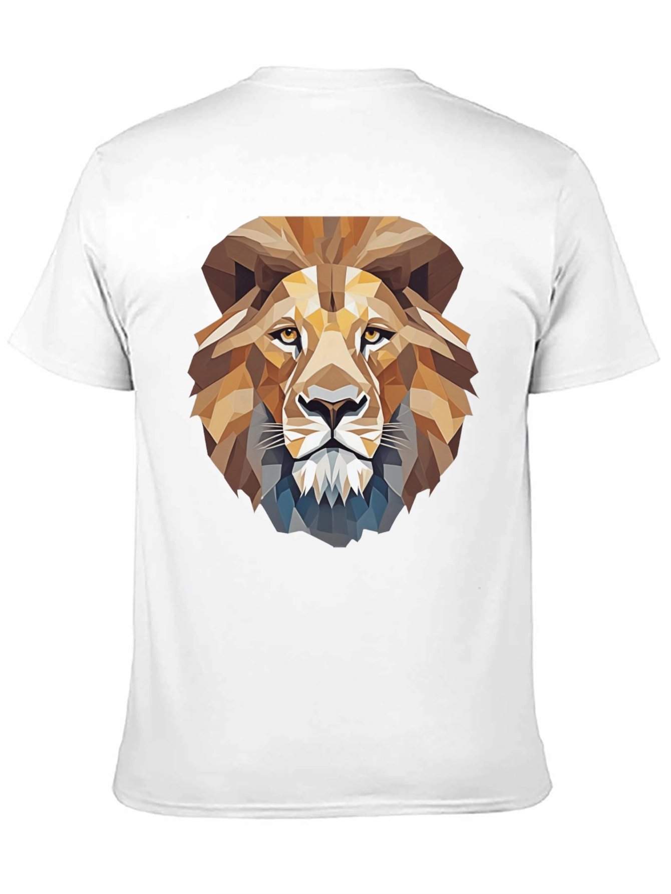Black Geometric Lion Graphic T-Shirt view 11