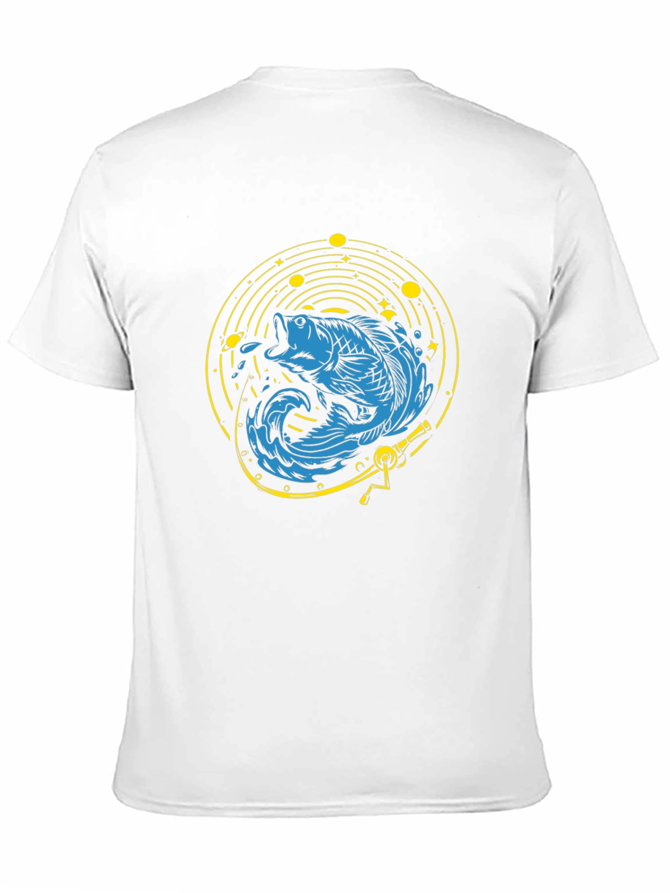 Black Cosmic Fish T-Shirt -  Unique Graphic Tee view 11