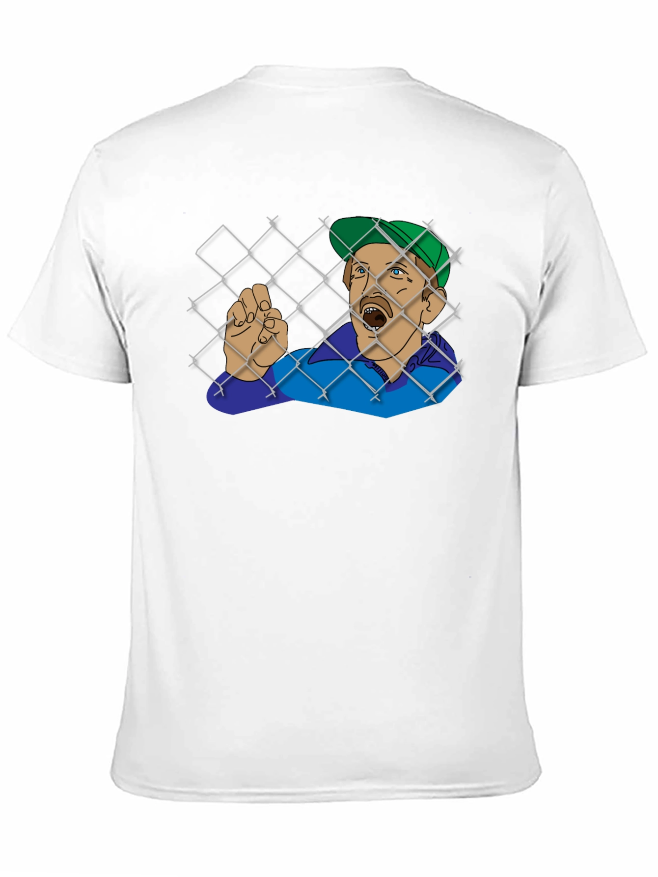 Black Funny Trapped Man Graphic Tee - Black T-Shirt view 11