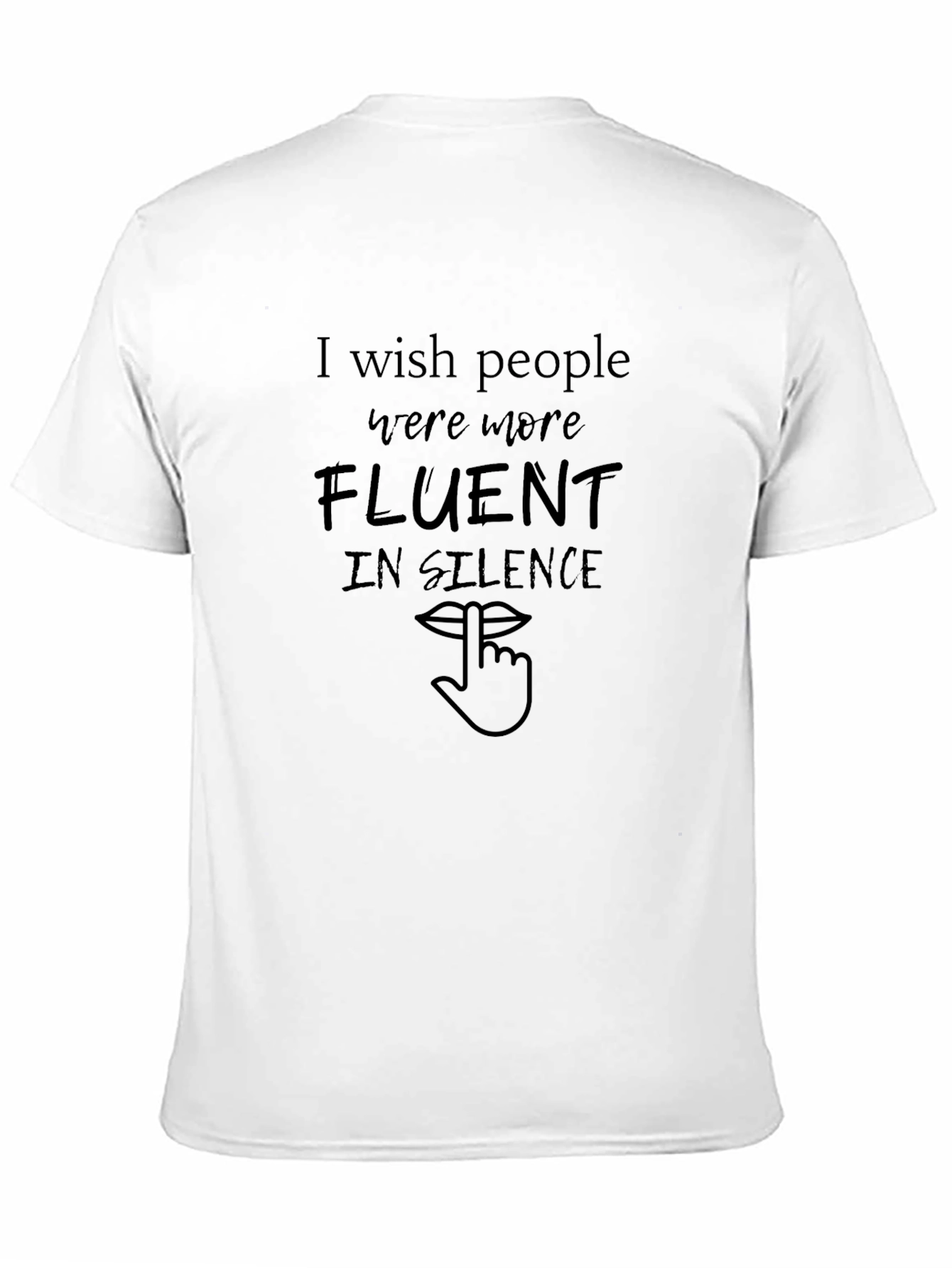 Black Fluent in Silence Graphic Tee - Mens Black Crew Neck T-Shirt view 11