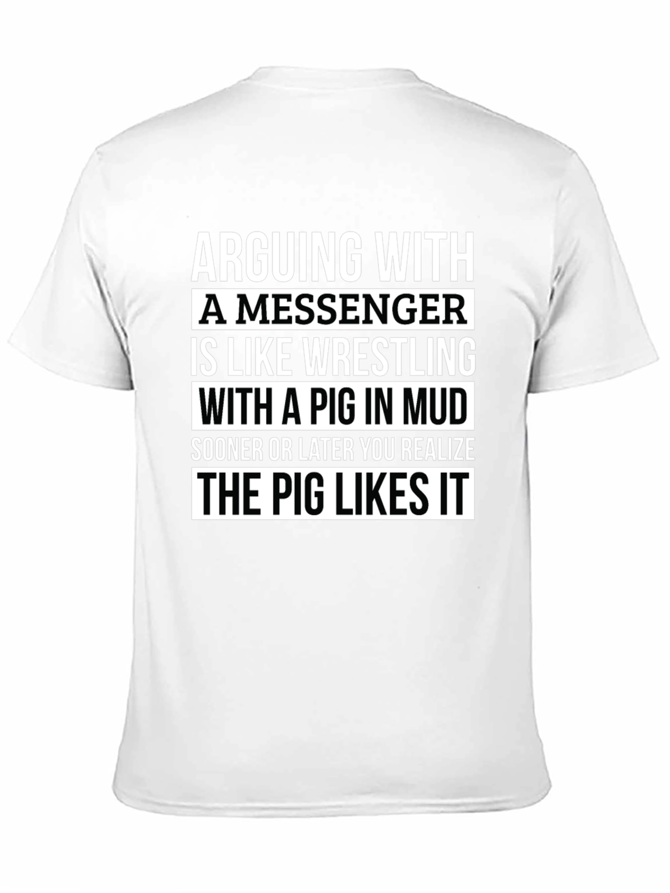 Black Arguing With a Messenger Graphic Tee view 11