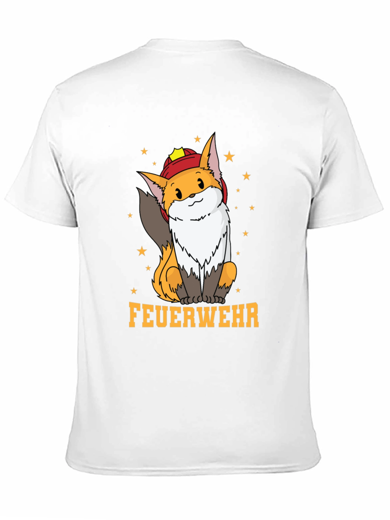 Black Fox Firefighter T-Shirt - Cute Cartoon Design view 11