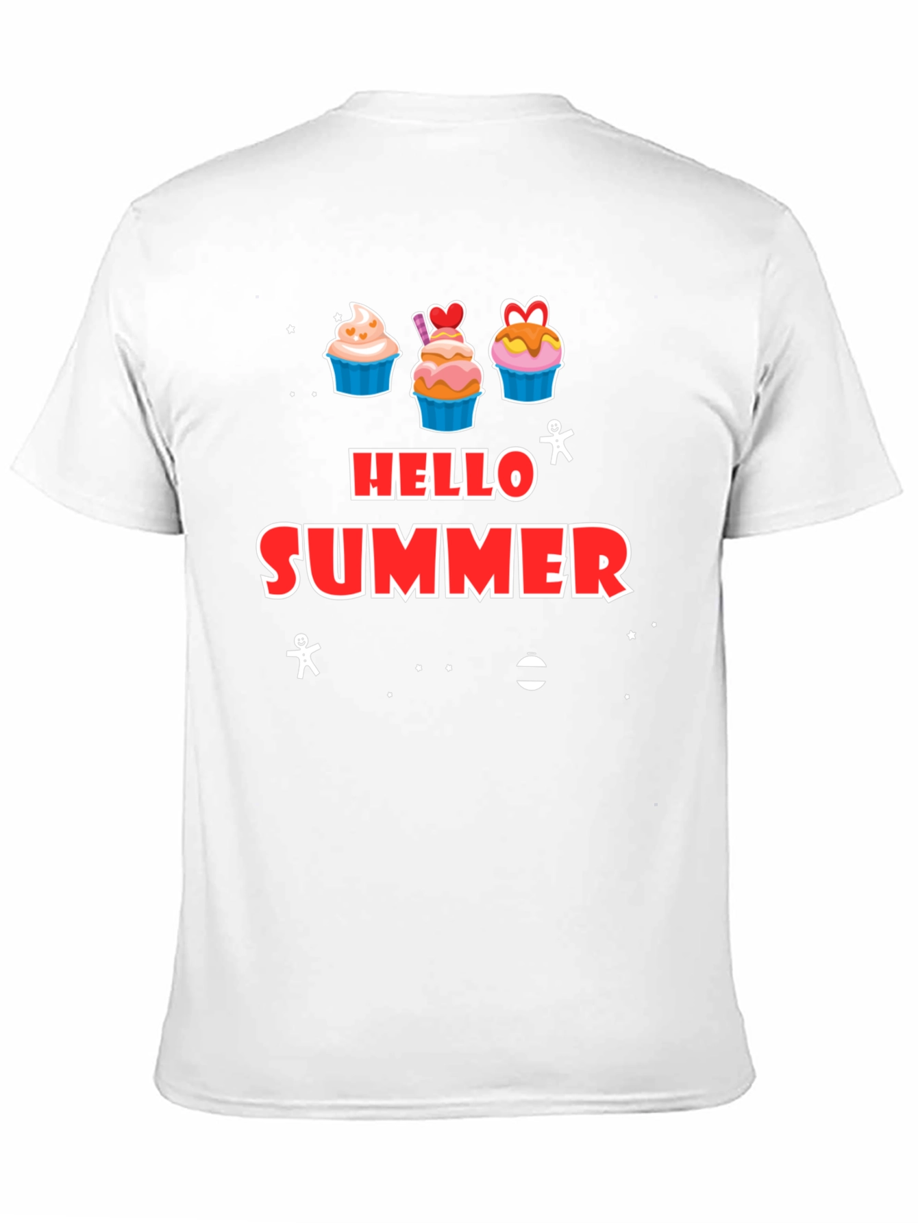 Black Hello Summer Cupcake T-Shirt view 11