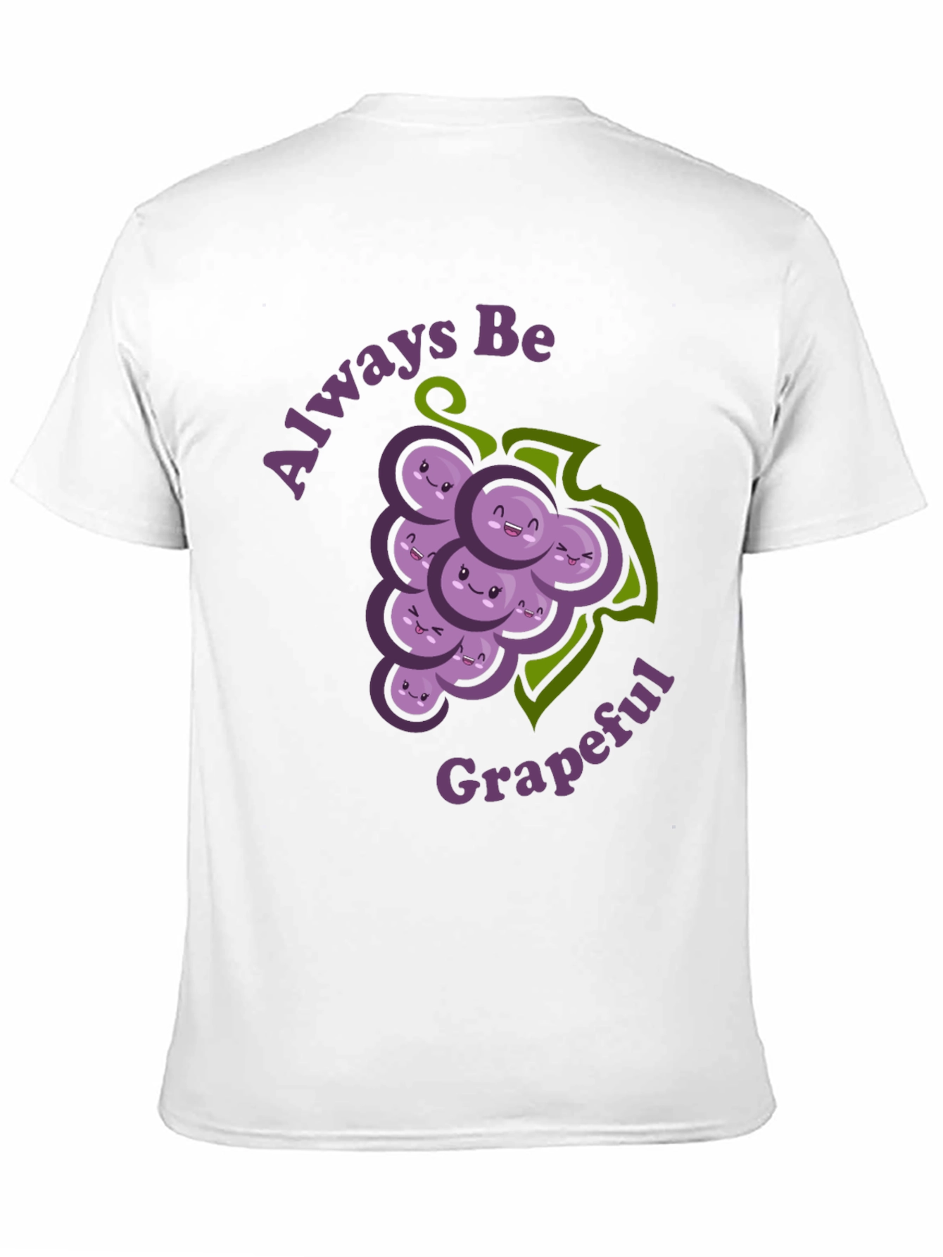 Black Always Be Grapeful Funny Graphic T-Shirt view 11