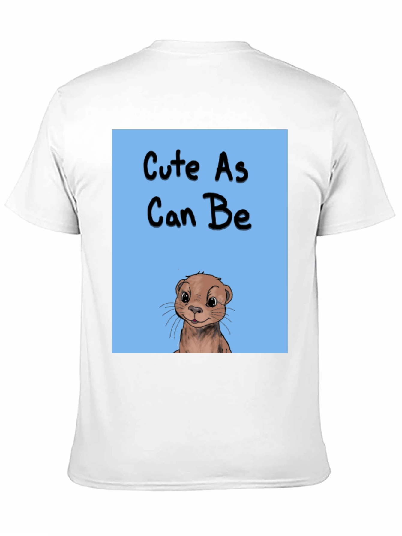 Black Cute As Can Be Otter Graphic Tee - Black Cotton Blend view 11