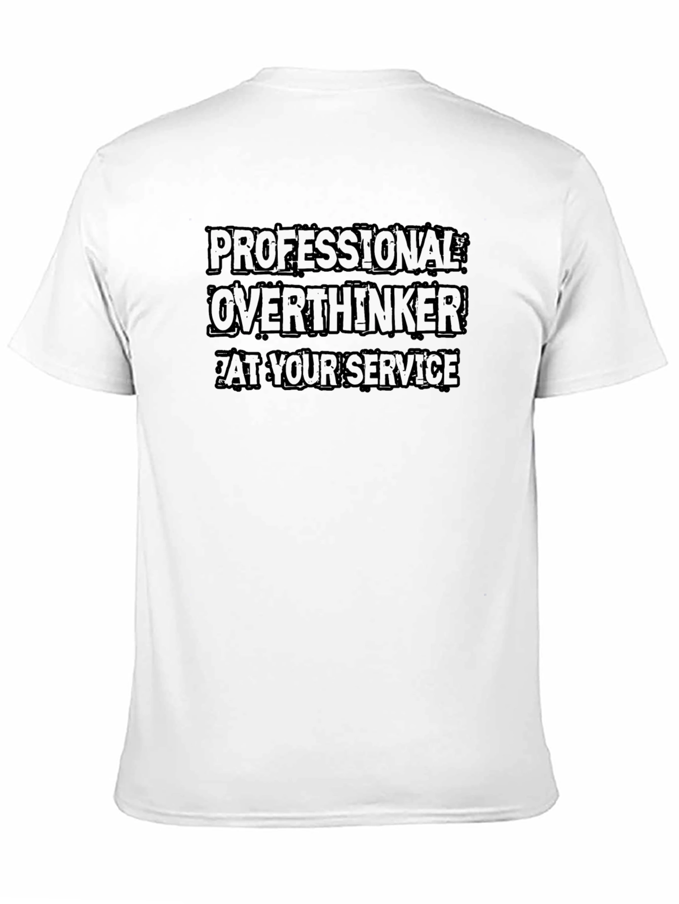 Black Professional Overthinker T-Shirt - Black Cotton Tee view 11