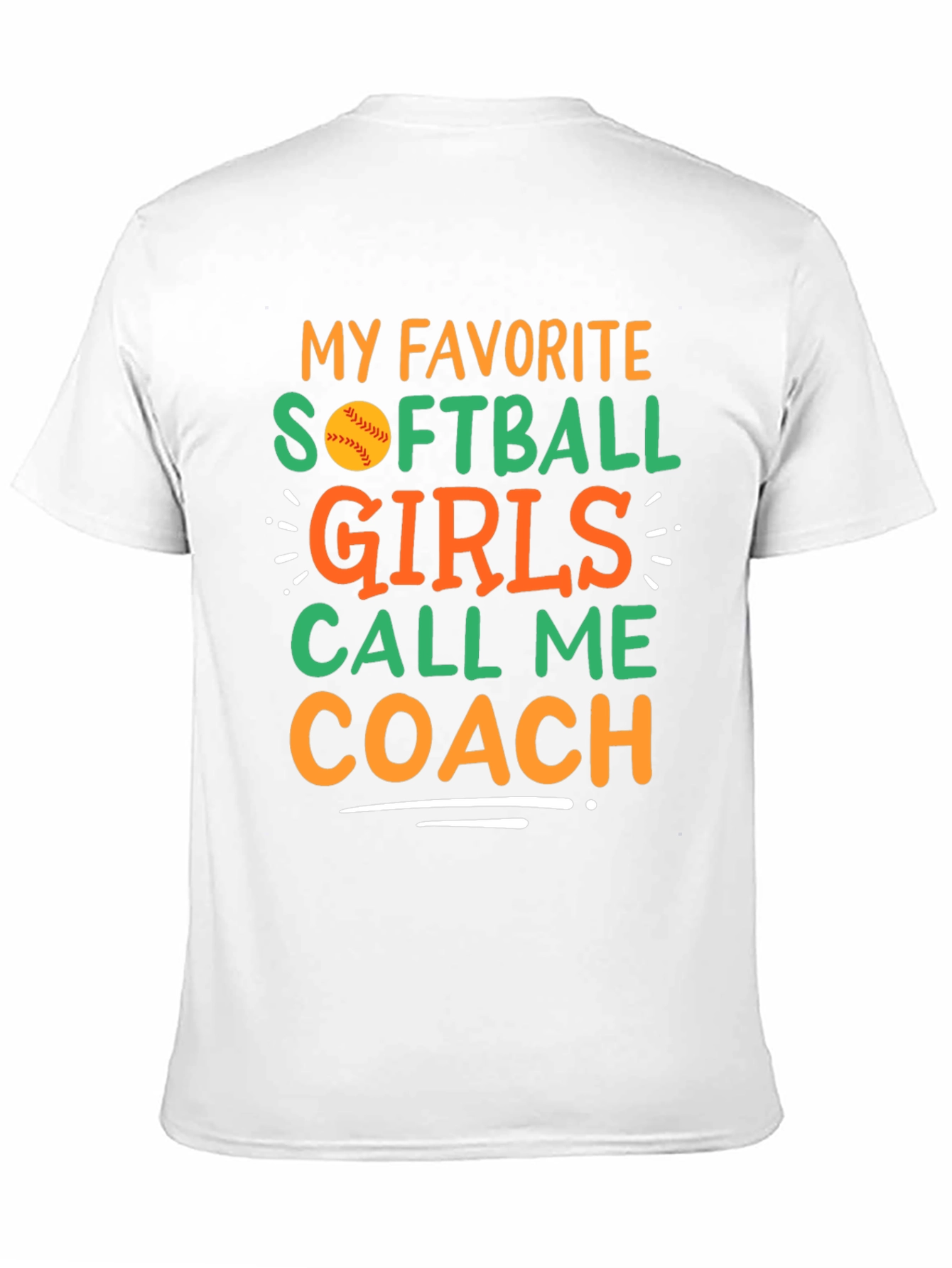 Black Softball Coach T-Shirt view 11