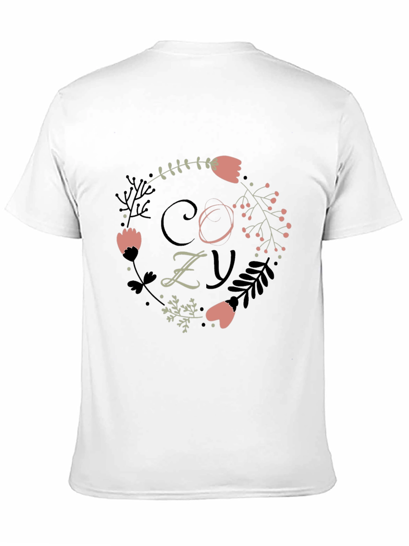 Black Cozy Floral T-Shirt view 11