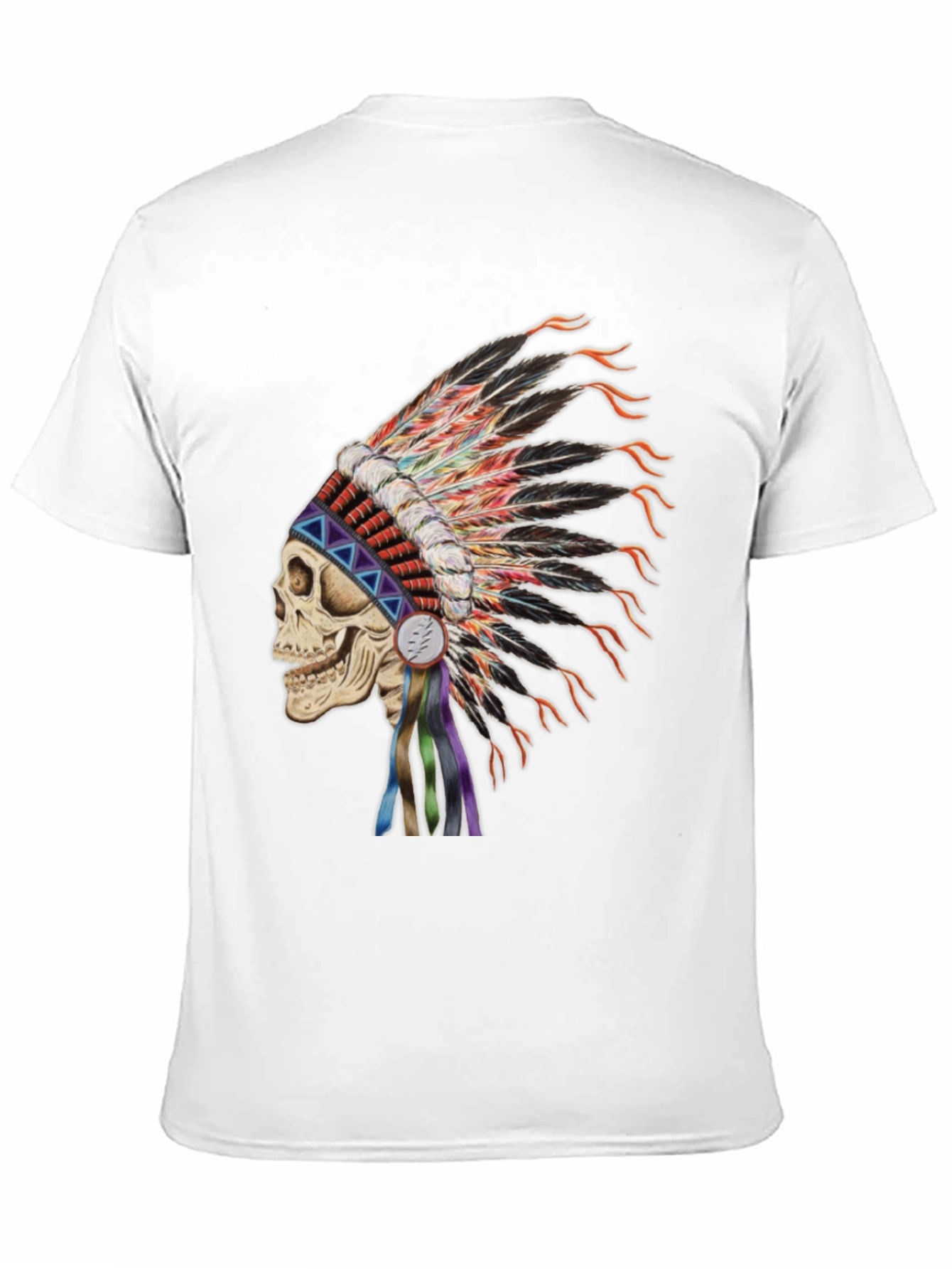 Black Skull Headdress Graphic T-Shirt view 11