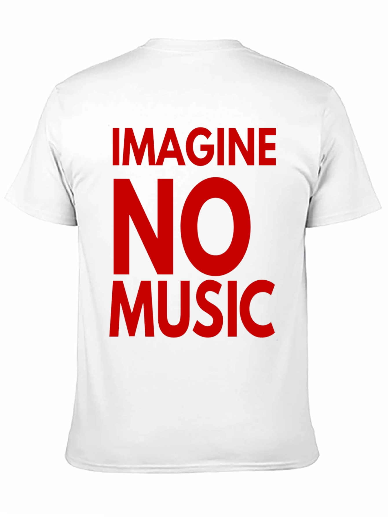 Black Imagine No Music Black T-Shirt view 11