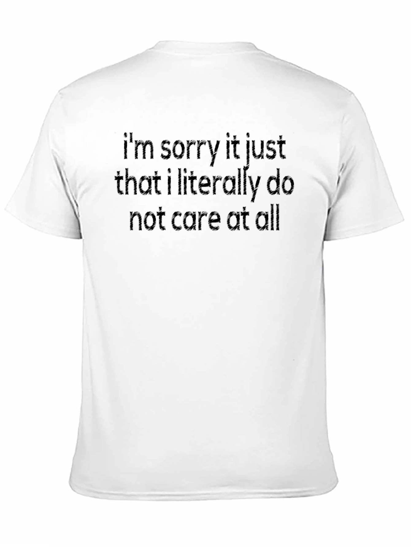 Black I Don't Care Black Graphic Tee view 11