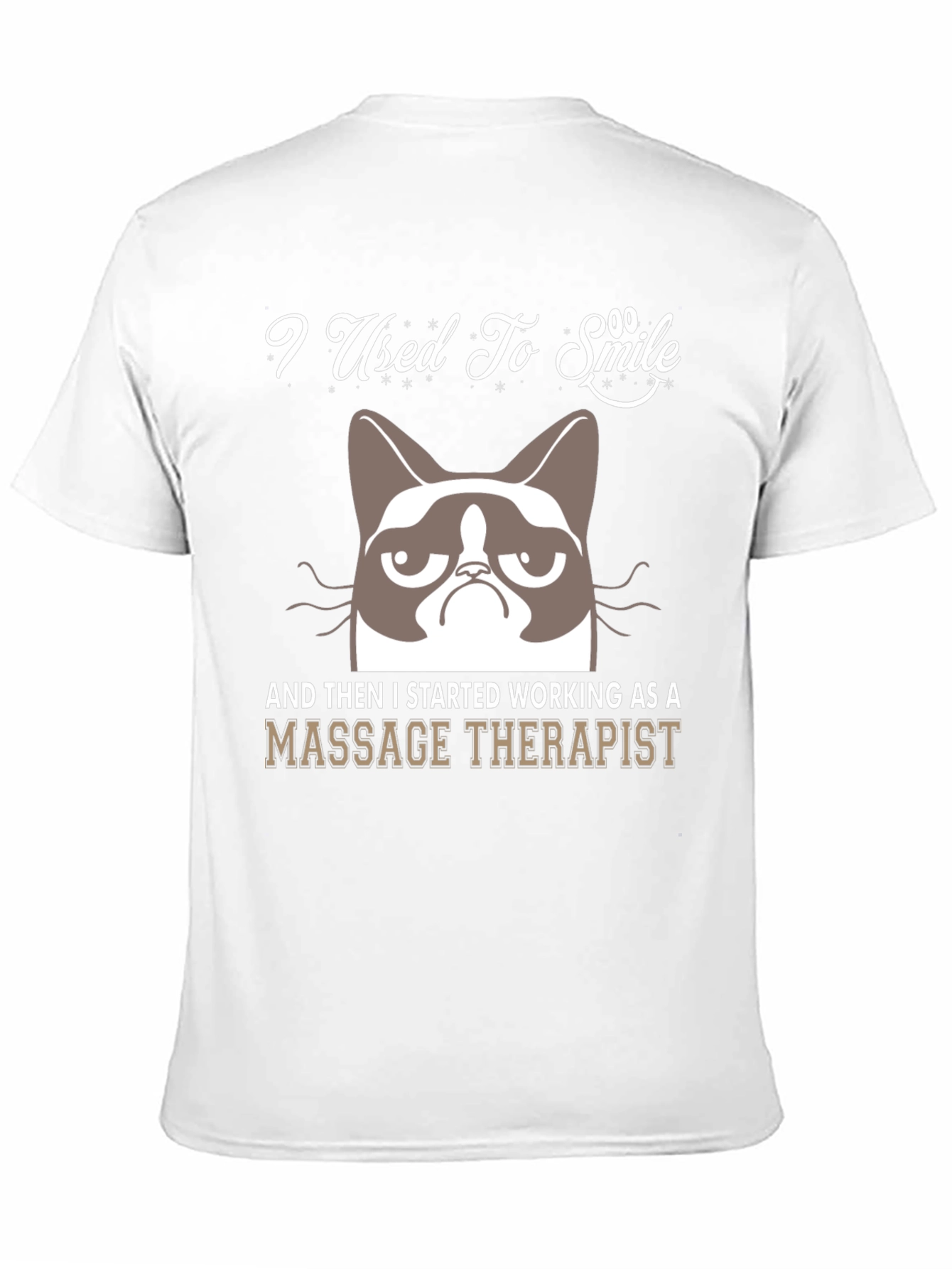 Black I Used To Smile Massage Therapist Grumpy Cat T-Shirt view 11