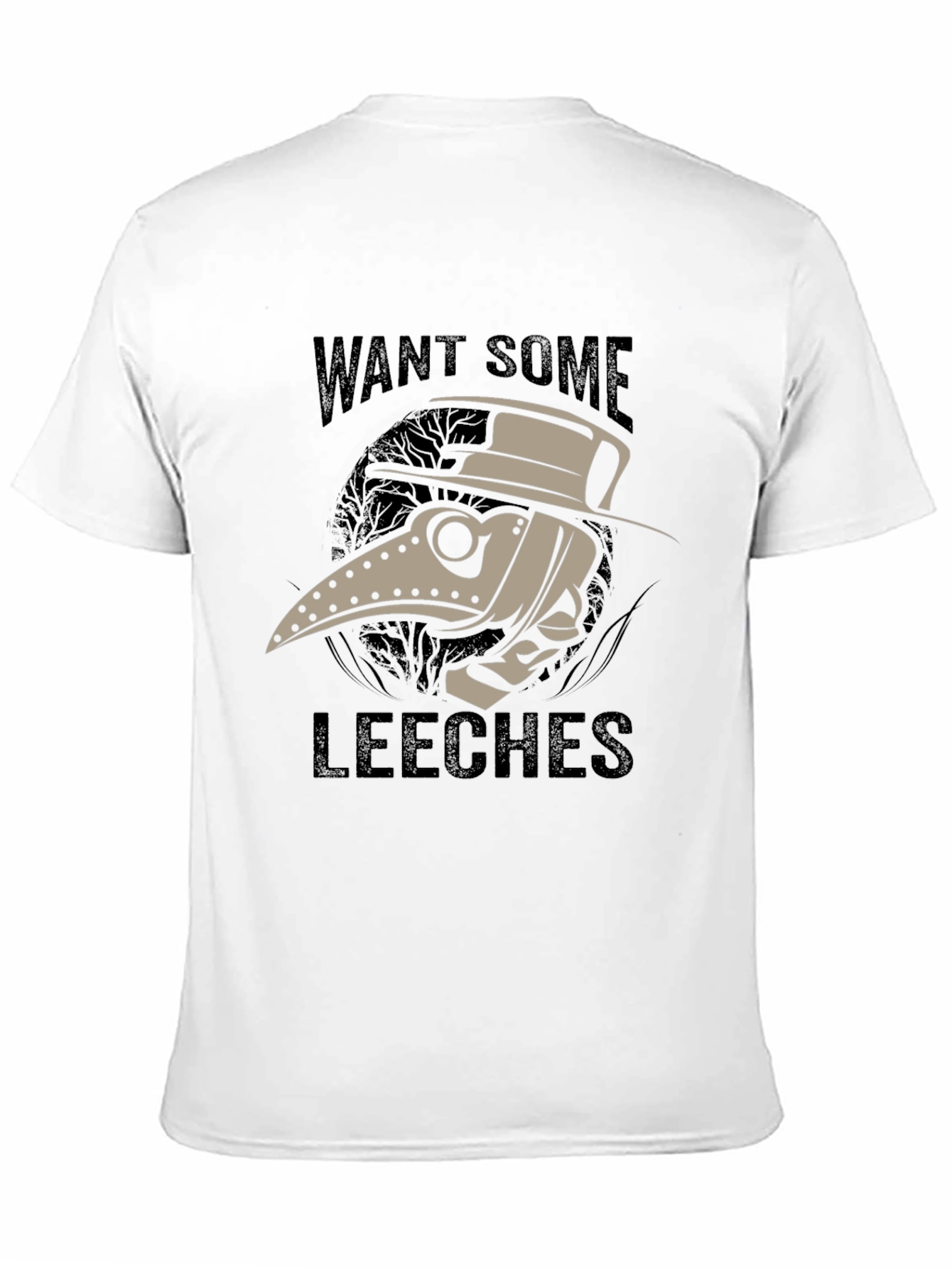 Black Want Some Leeches? Plague Doctor T-Shirt view 11