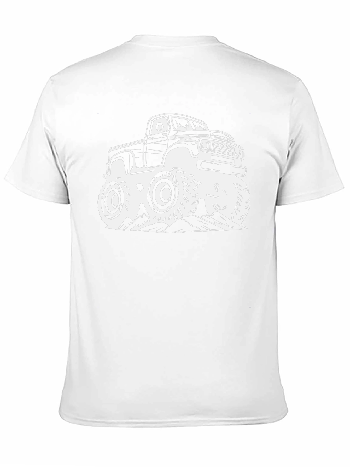 Black Monster Truck Graphic Tee - Black Cotton view 11