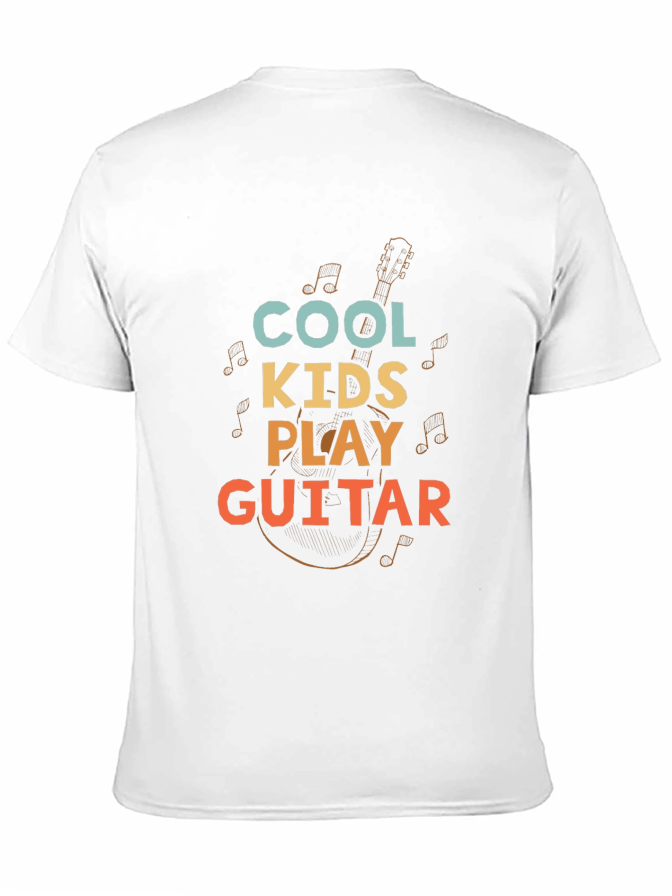 Black Cool Kids Play Guitar Graphic Tee - Black Cotton Blend view 11