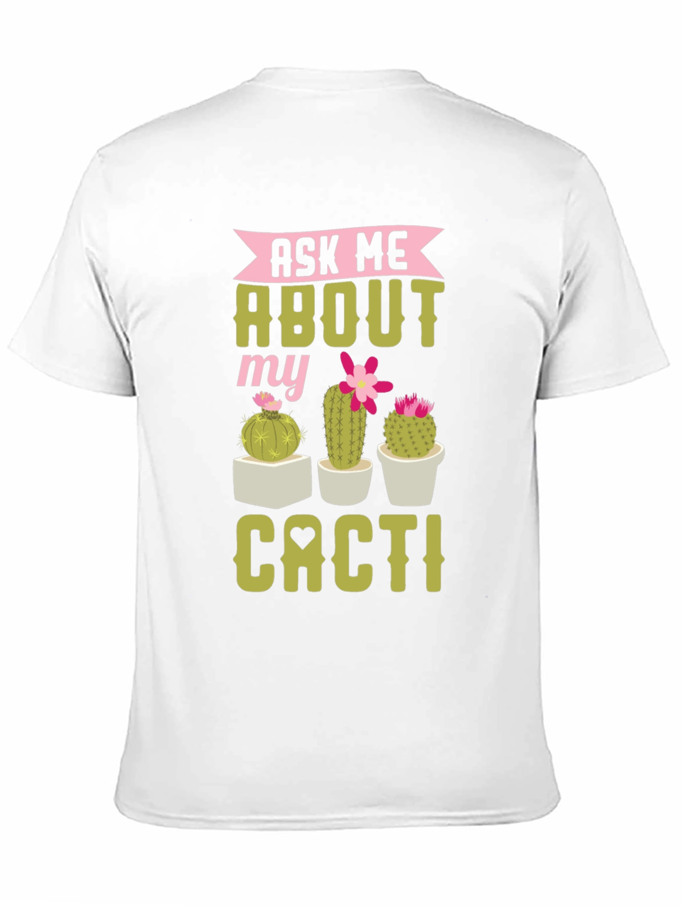 Black Ask Me About My Cacti Graphic Tee view 11