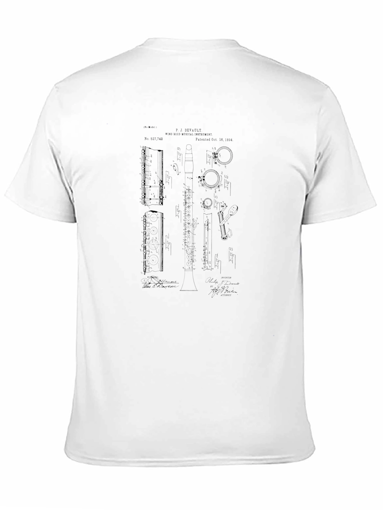 Black Black T-Shirt with Engineering Diagram view 11