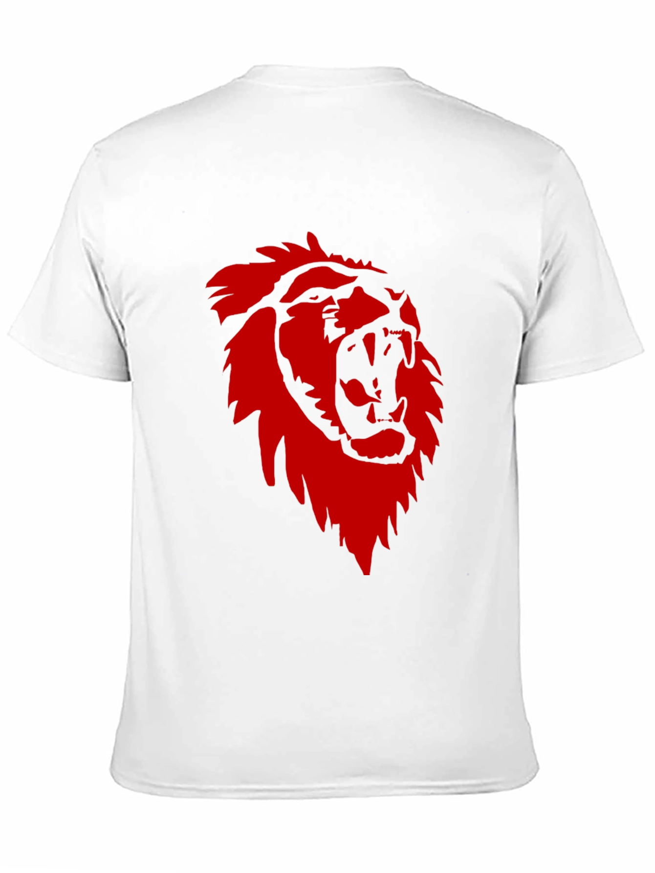 Black Bold Lion Graphic Tee - Black Cotton Crew Neck T-Shirt view 11