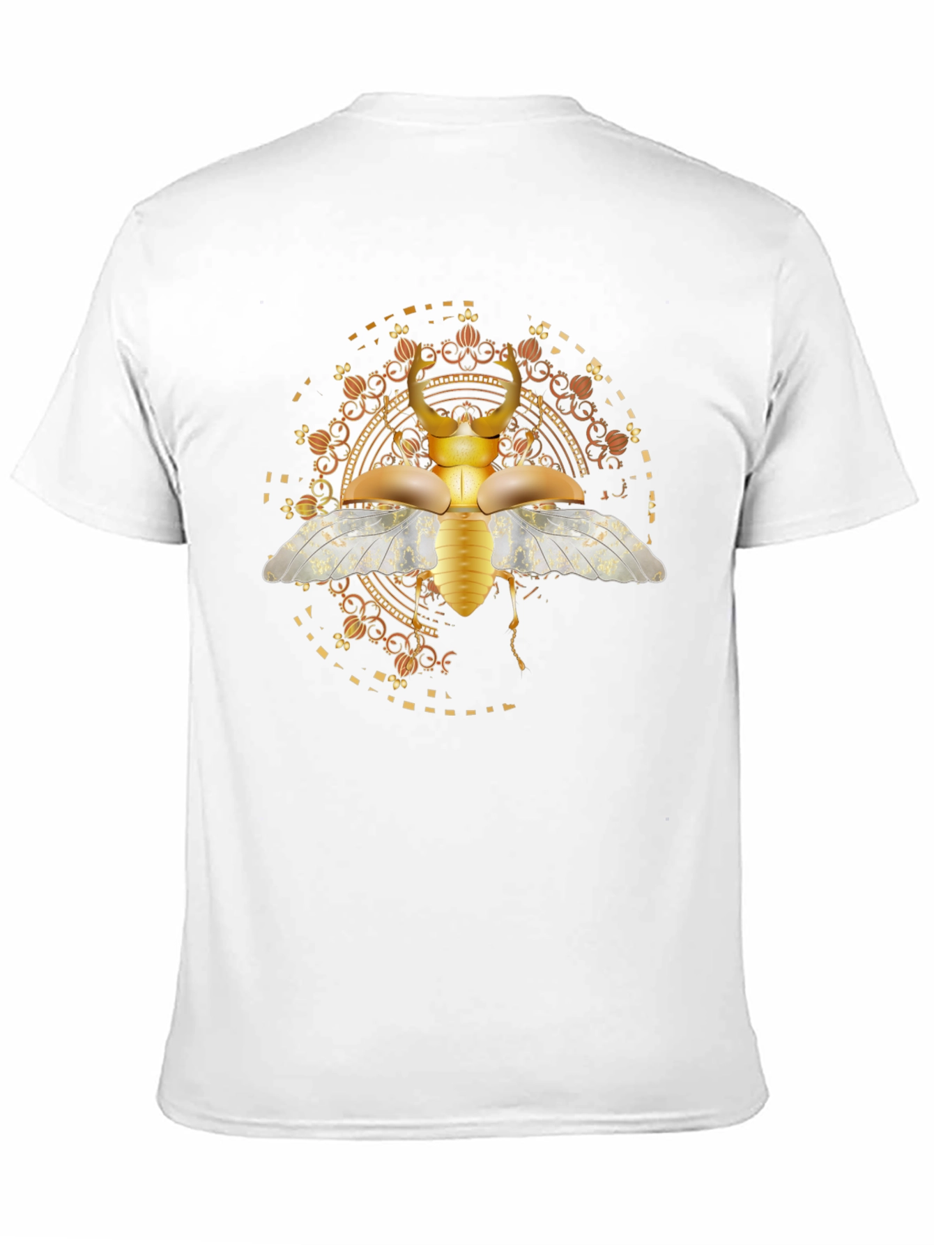 Black Golden Beetle Graphic T-Shirt view 11