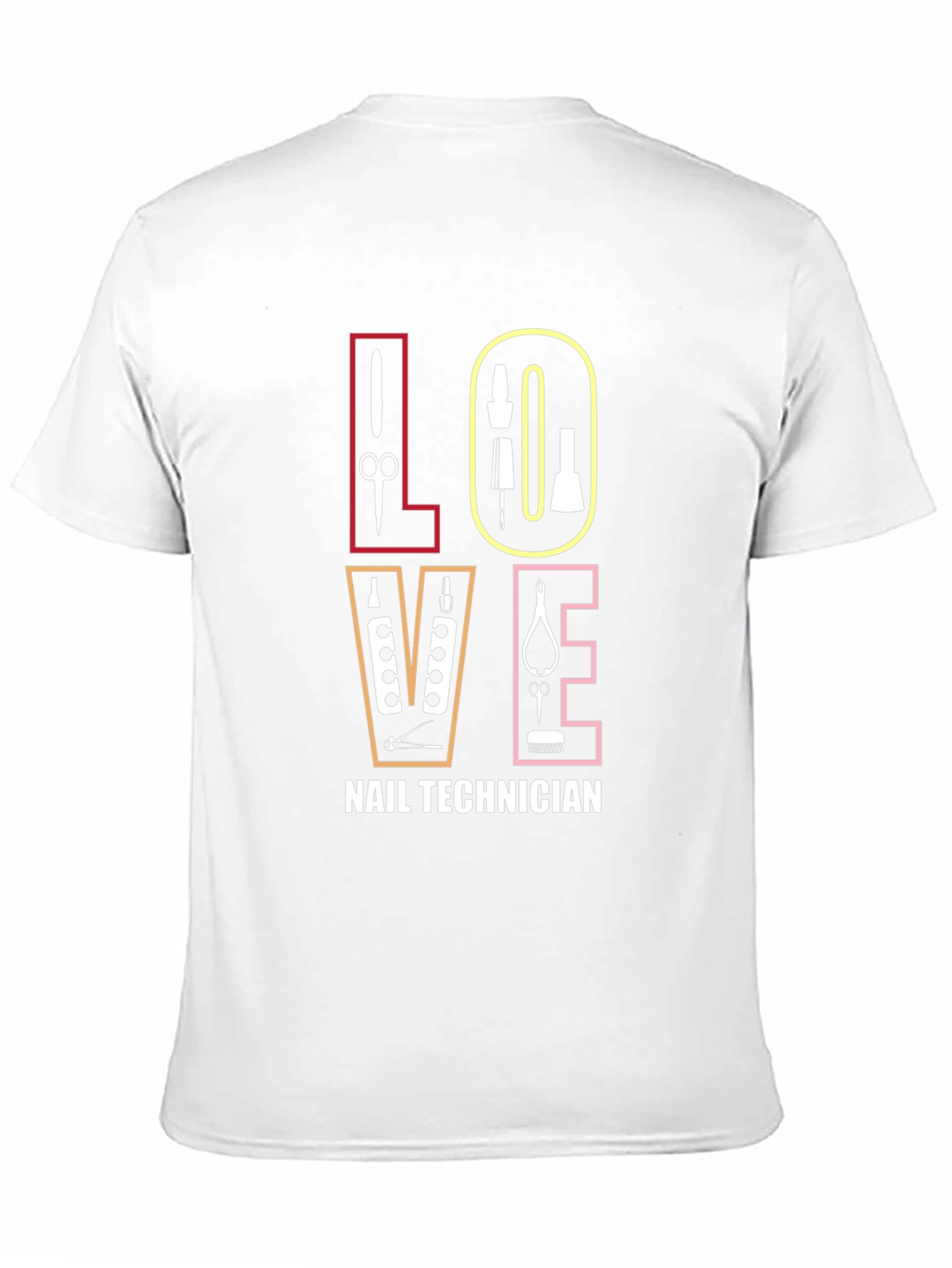 Black Nail Technician LOVE Graphic T-Shirt view 11