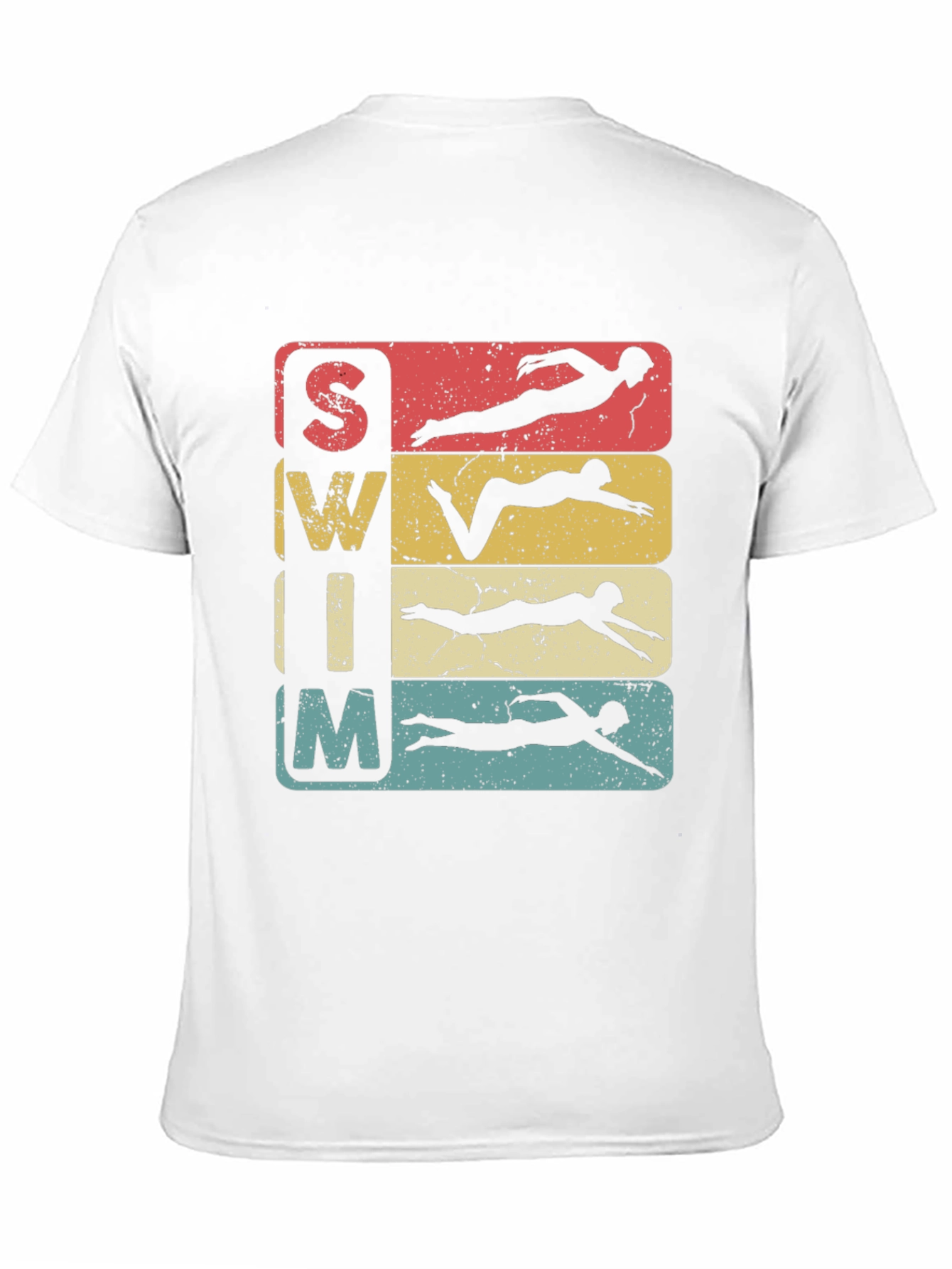 Black Vintage Swim Team T-Shirt view 11
