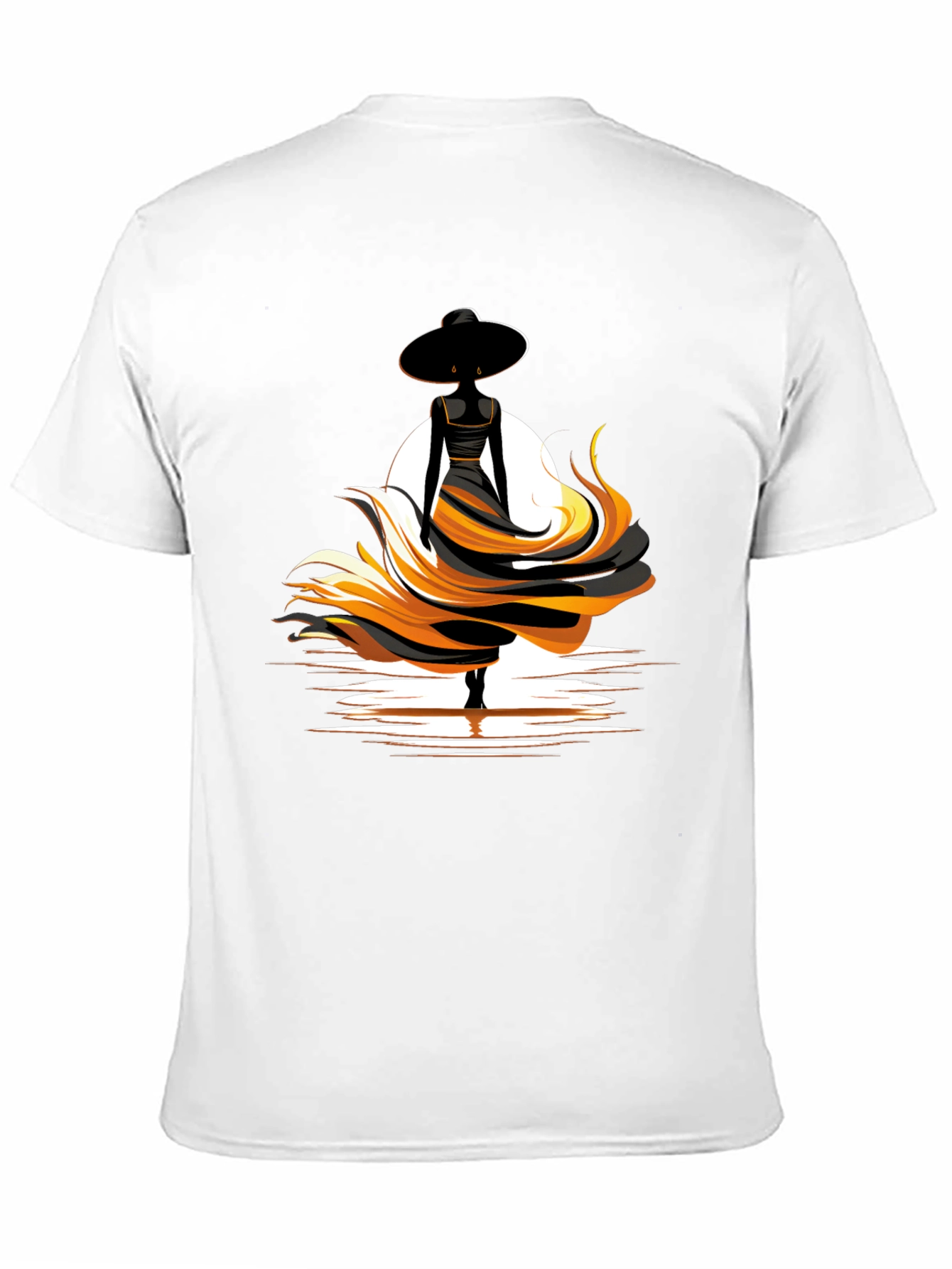 Black Elegant Woman Graphic Tee - Black view 11