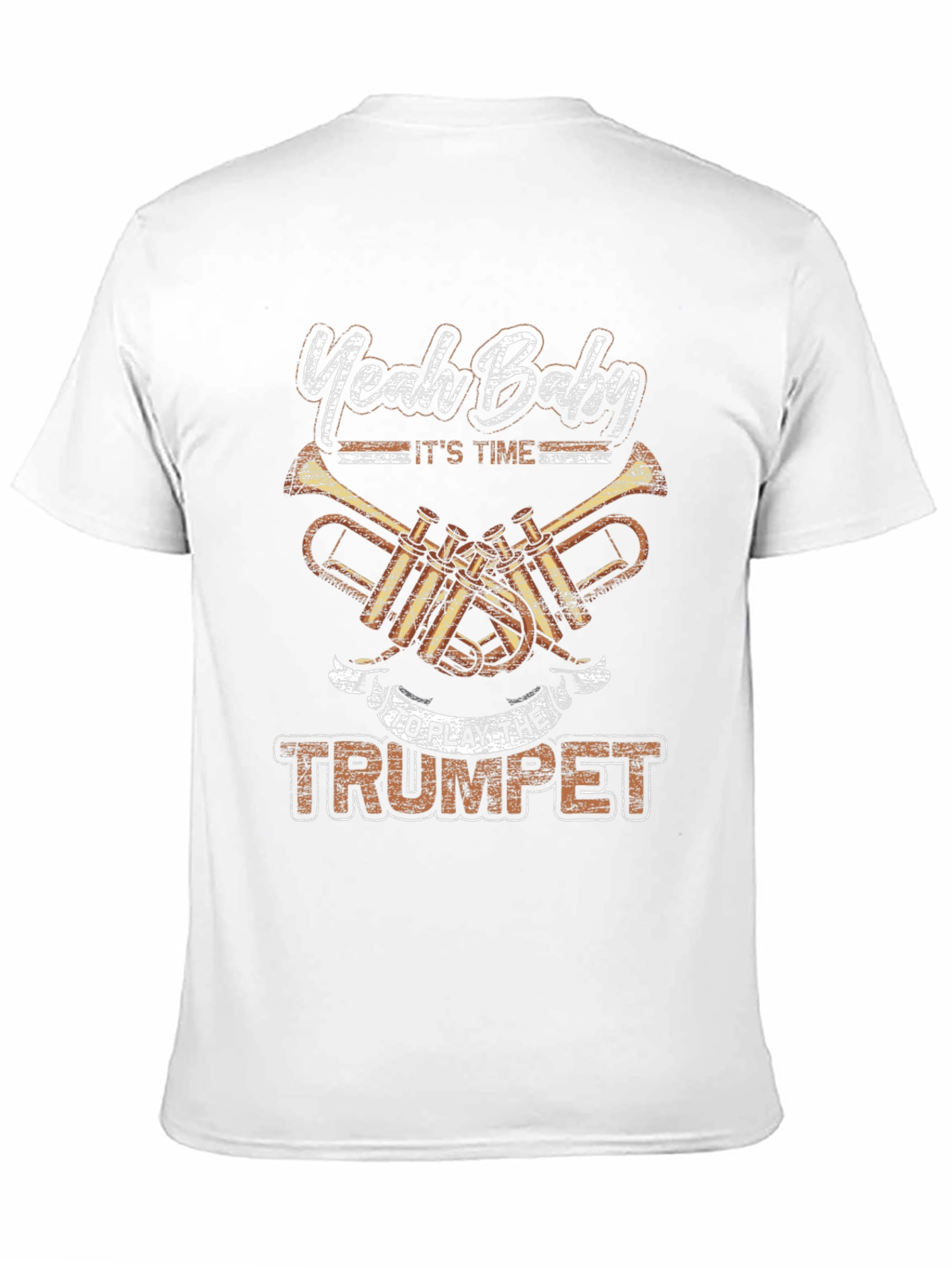 Black Yeah Baby Trumpet Player Black T-Shirt view 11