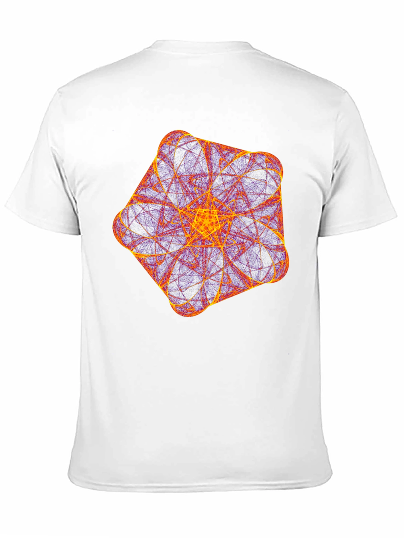 Black Geometric Fractal T-Shirt - Bold & Unique Design view 11