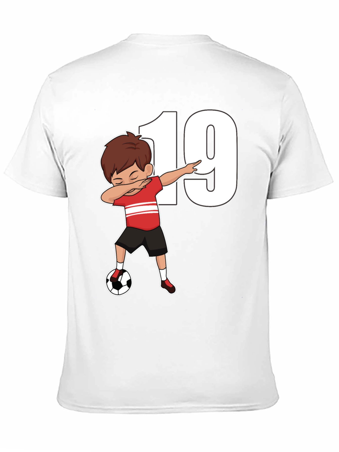 Black Soccer Dab Boy 19 T-Shirt view 11