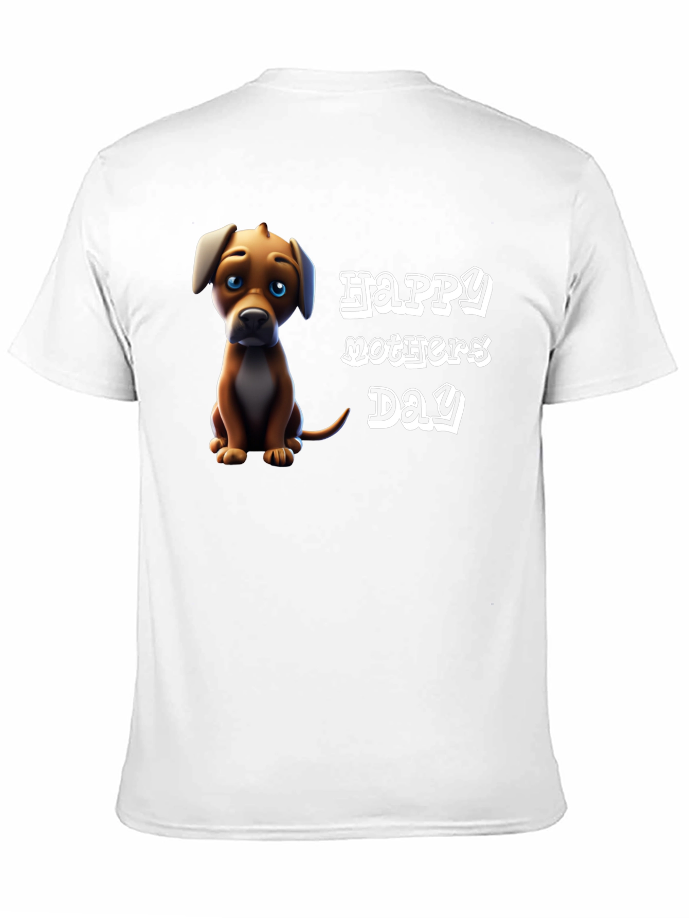 Black Happy Mother's Day Dog Graphic T-Shirt view 11