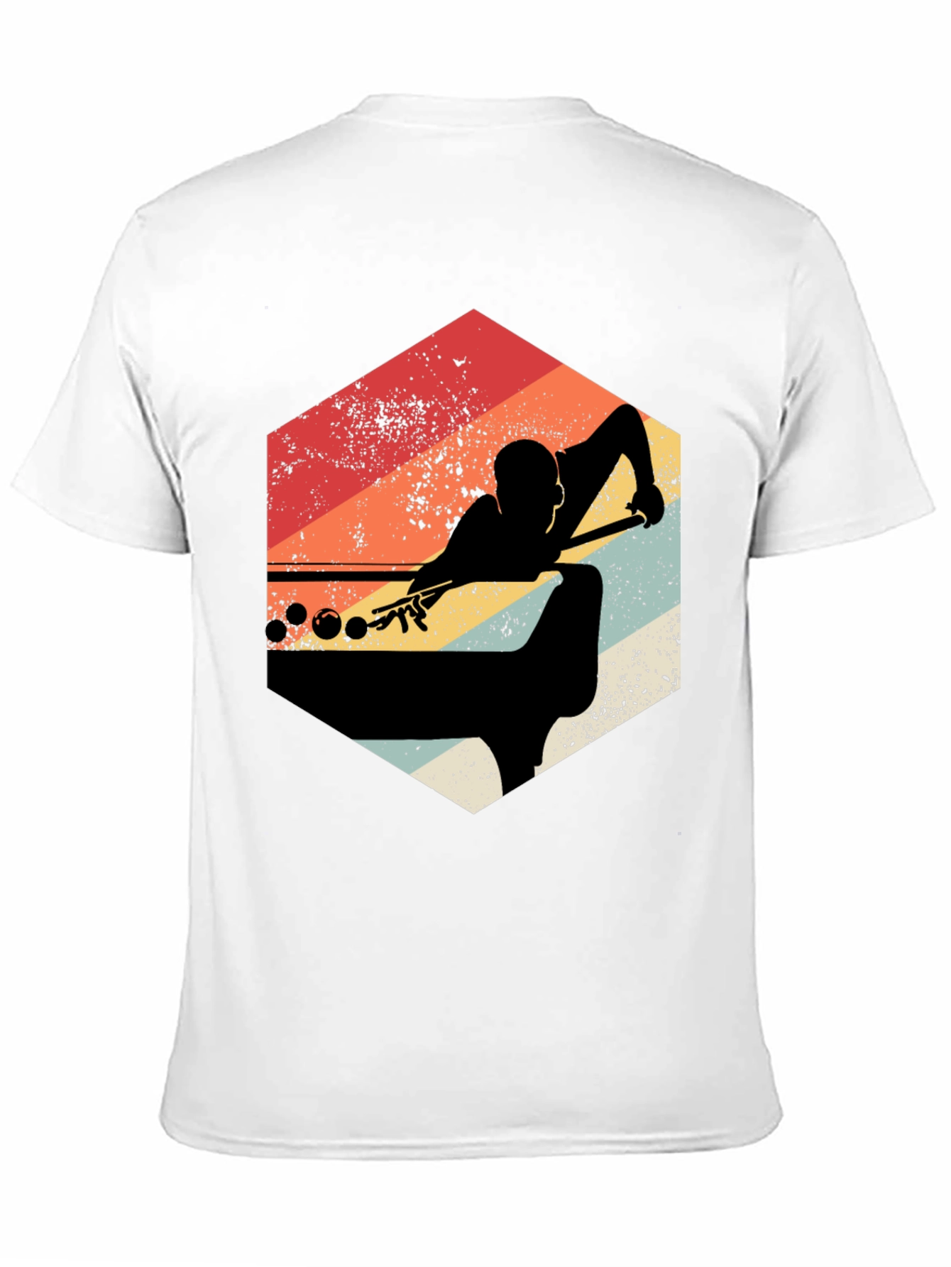 Black Vintage Billiards Player Graphic T-Shirt view 11