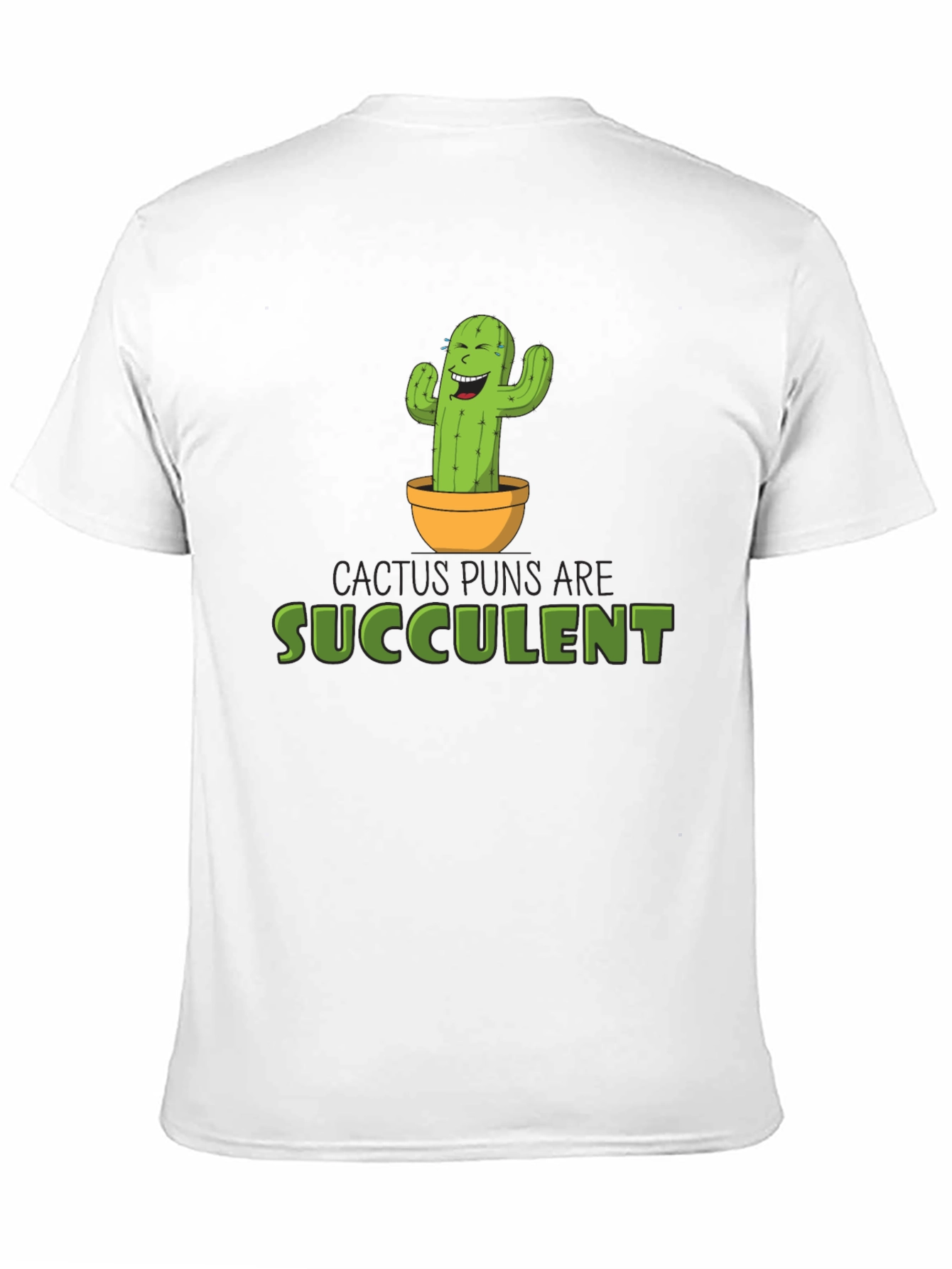 Black Cactus Puns Are Succulent Black Graphic Tee view 11