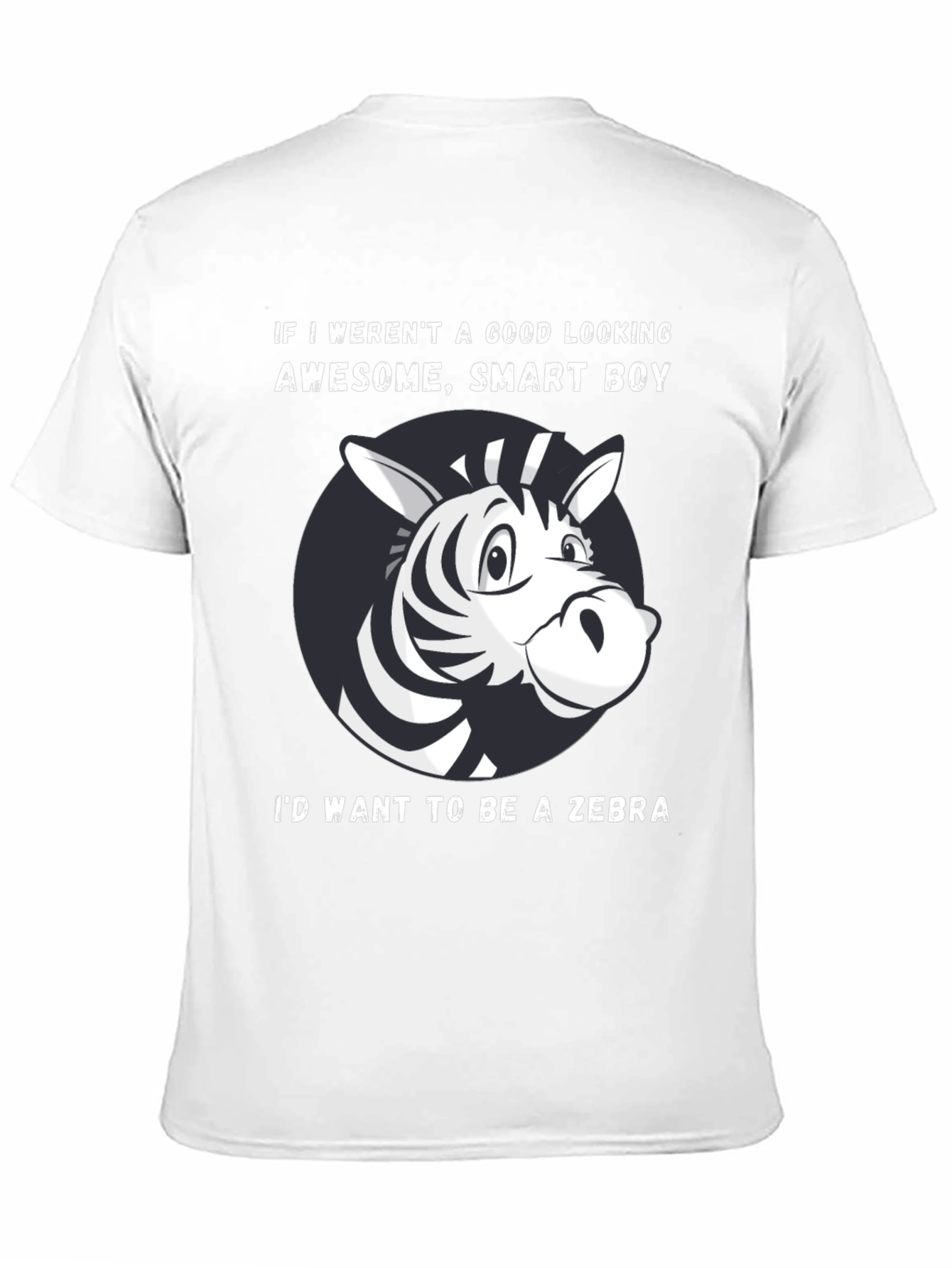 Black Funny Zebra Graphic T-Shirt view 11