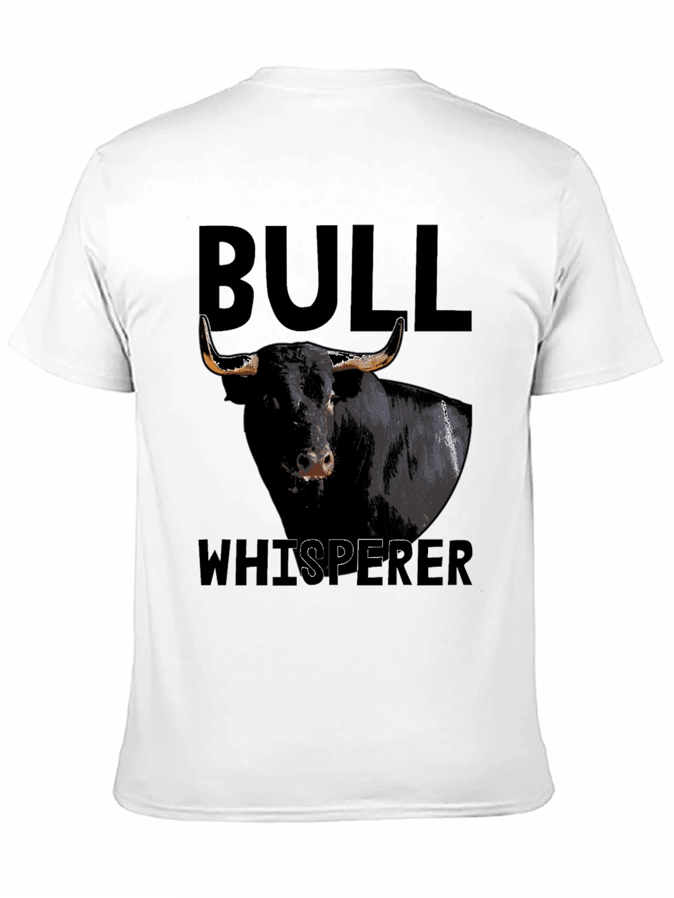 Black Bull Whisperer Graphic Tee - Black Cotton T-Shirt view 11