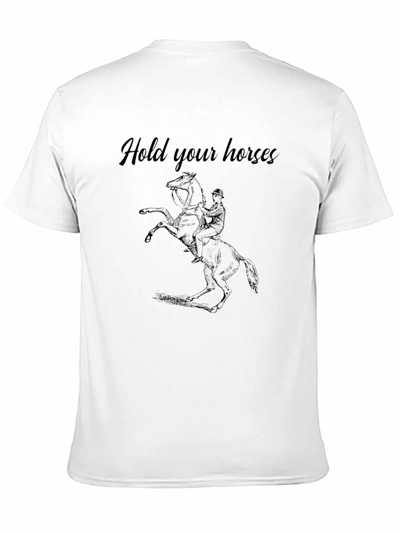 Black Hold Your Horses Graphic Tee - Black view 11